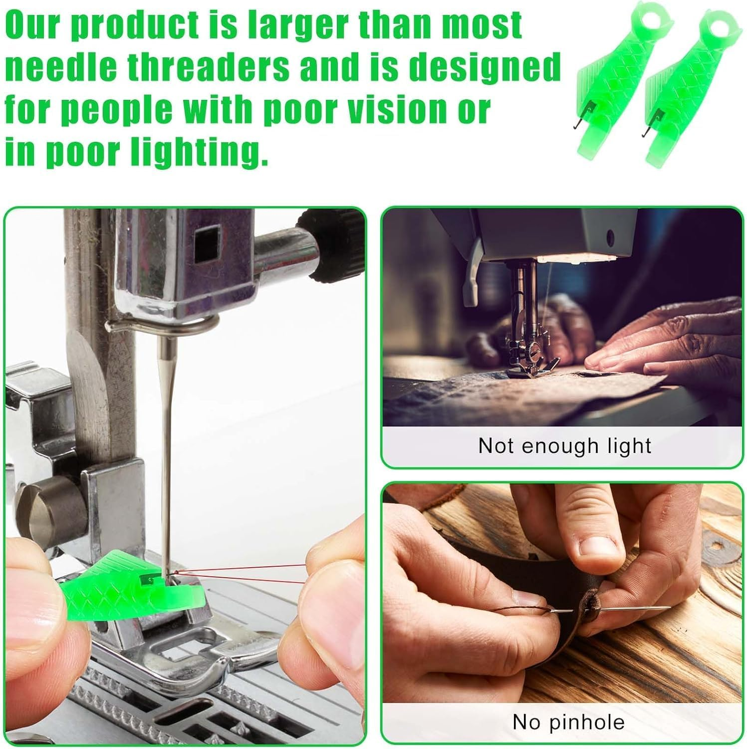Fish Mouth Sewing Machine Needle Threader, Fish Type for Sewing Machines,Automatic Sewing Needle Threader,Easy Needle Threaders Tool (10) image number 2