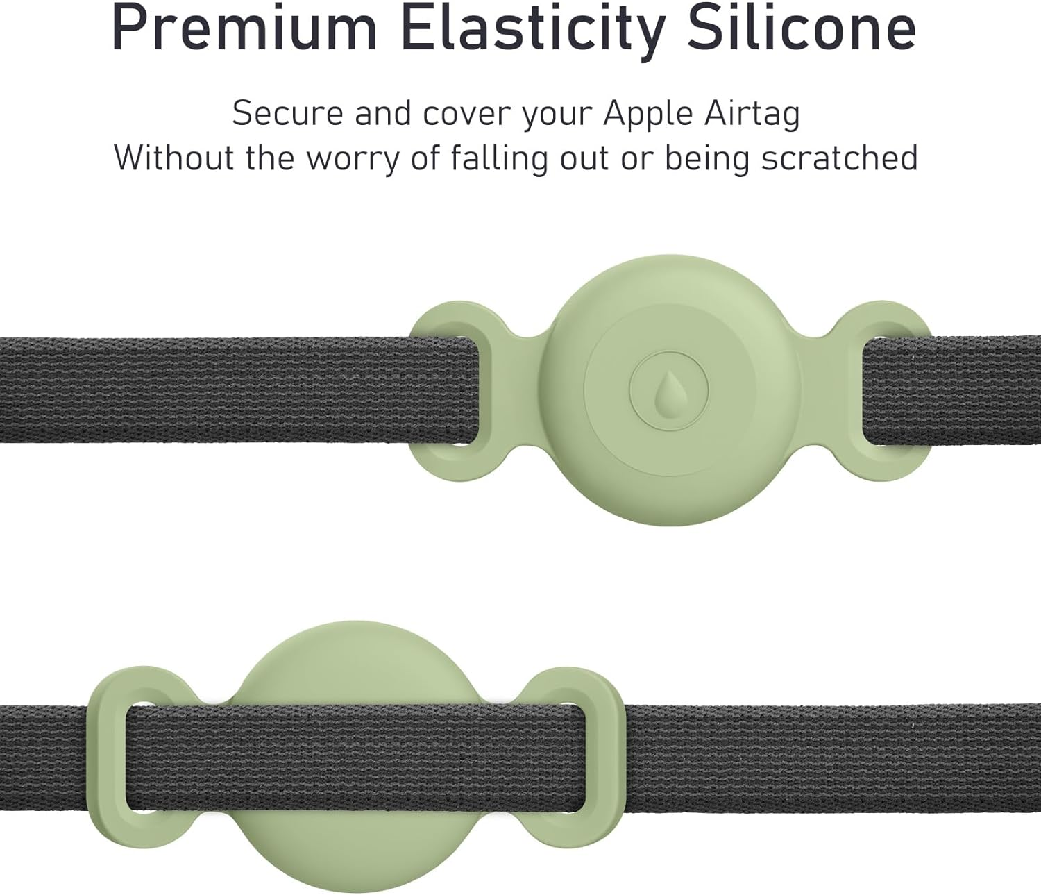 3 Pack for Airtag Cat Collar Holders, Anti-Scratch Silicone Case for Apple Airtag for Cat (Light Purple+Pink Sand+Matcha Green, Small) image number 5