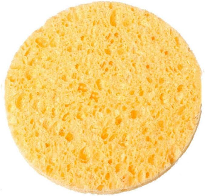 Xinyee 2Pcs/Set Facial Washing Sponge Soft Wood Pulp Sponge Soft Cellulose Compress Cosmetic Puff Face Care Cleansing Makeup Remover Tools image number 1