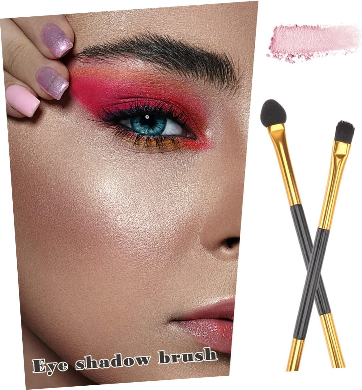 ARTSEWPLY 20Pcs Double-Ended Eyeshadow Brush Makeup Brush Set Professional for Women Eye Shadow Application and Beauty Supply image number 5