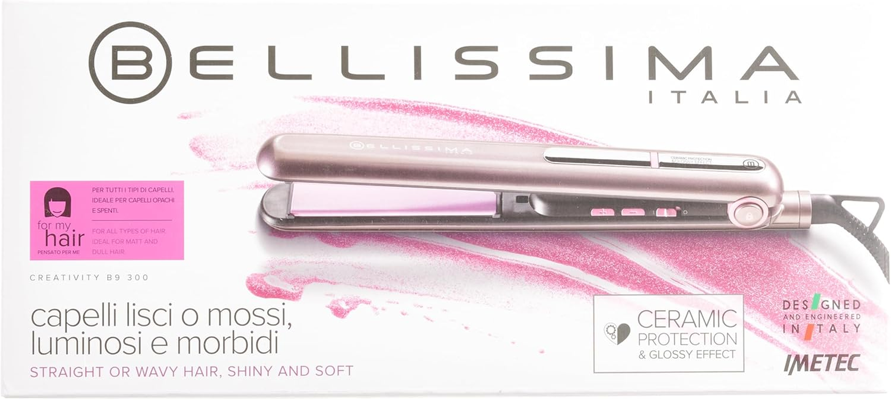 Bellissima Creativity B9 300 Straight or Wavy Styling Ceramic Coating Hair Straightener Temperature Setting from 150&deg;C to 230&deg;C Quick Heating System image number 5