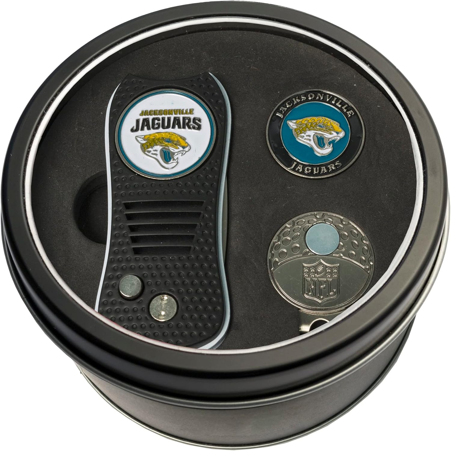 Team Golf NFL Gift Set Switchblade Divot Tool, Cap Clip, & 2 Double-Sided Enamel Ball Markers, Patented Design, Less Damage to Greens, Switchblade Mechanism image number 4