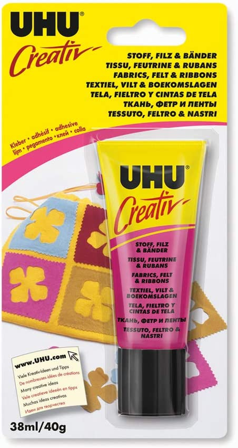 UHU Solvent-Free Creativ' Fabrics, Felt and Ribbons 38Ml &ndash; Card of 1, (33-47265) image number 2