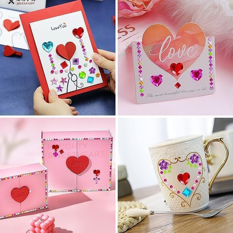 3200Pcs Rhinestone Gem Stickers,Craft Gem Stickers for DIY Crafts, Scrapbooking Stickers Crystal Diamond Stickers (10 Sheet) image number 1