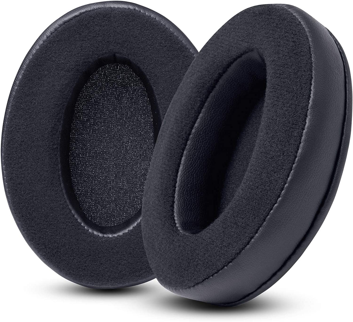 WC Padz Velour - the Ultimate Upgraded Earpads by Wicked Cushions - Compatible with Audio Technica, Hyperx, Steelseries Arctis & More - Extra Thick - Bigger Opening - Softer Memory Foam | (Black)