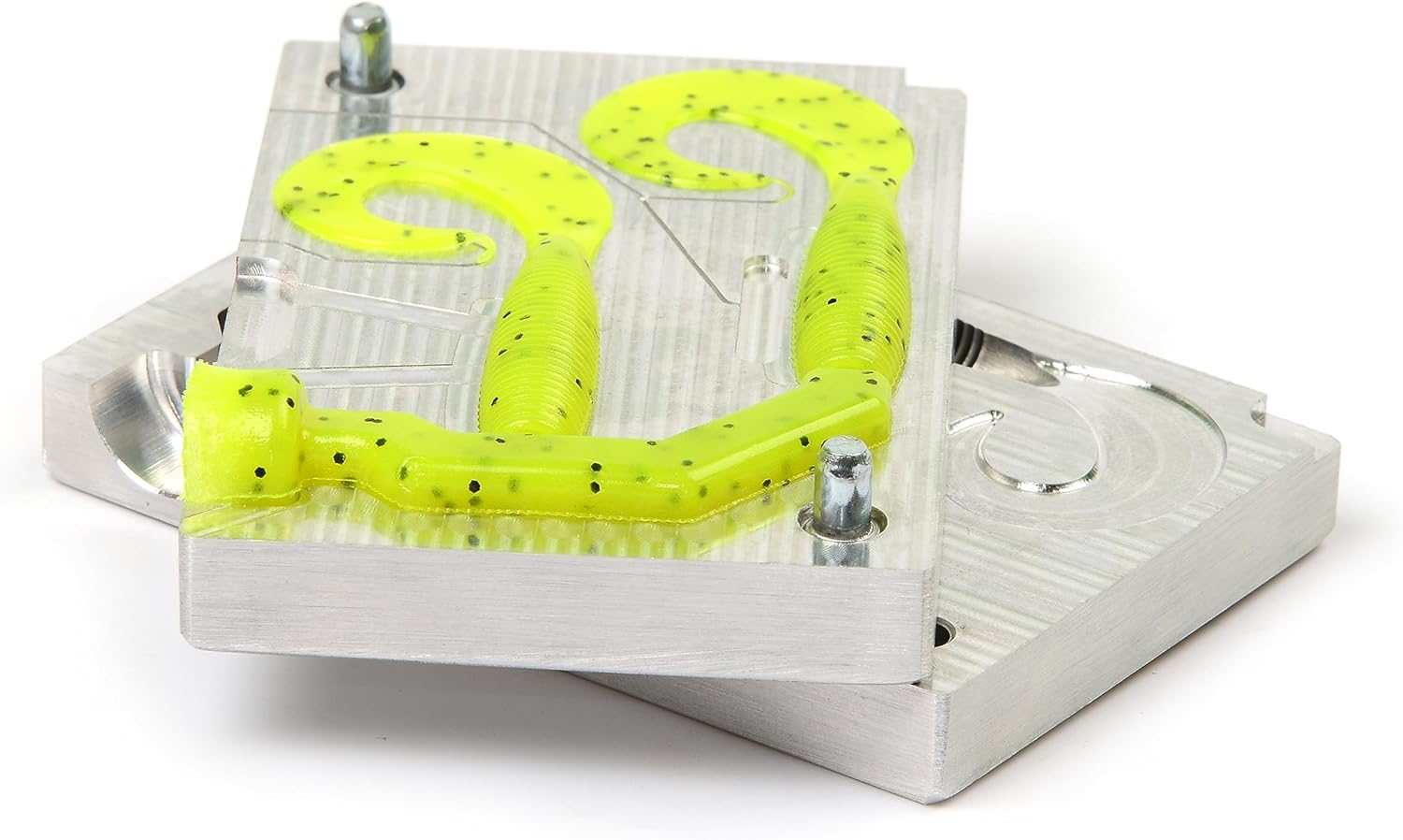 Soft Plastiс Mold Lure Making Injection Molds Fishing Lures Two Cavity Single Tail Grub 4'' Aluminium image number 5