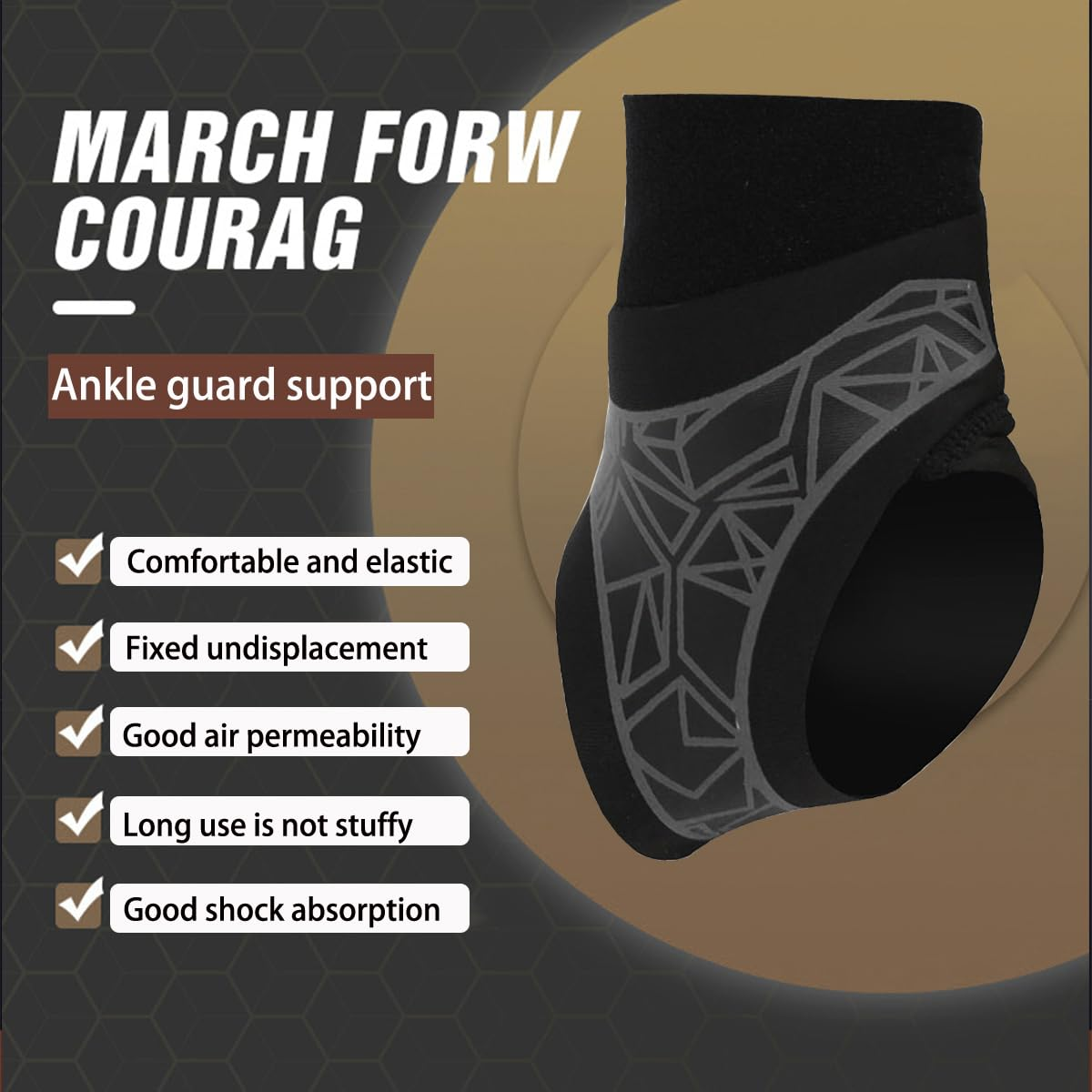 Ankle Support Brace， Open-Heel Ankle Brace with Adjustable Straps for Sports Protect, Plantar Fasciitis, Achilles Tendonitis, Ligament Damage, Injury Recovery，Male and Female,No Distinction between Left and Right (1, Gray, L/XL) image number 5