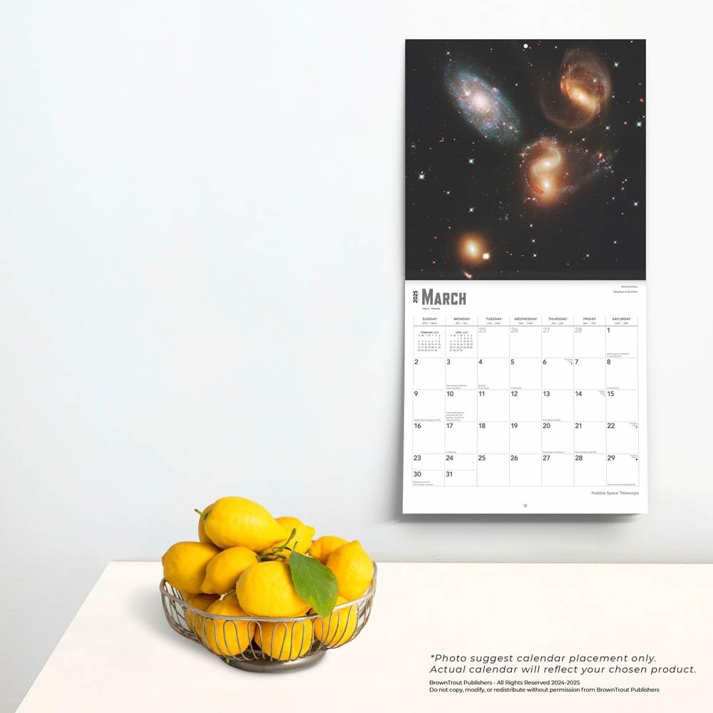 Hubble Space Telescope | 2025 12 X 24 Inch Monthly Square Wall Calendar | Foil Stamped Cover | Plastic-Free | Browntrout | Science Astronomy Technology image number 6
