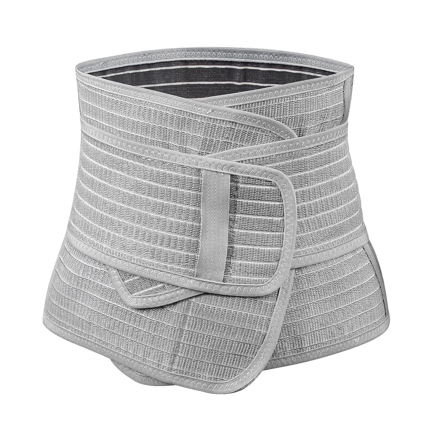 Haakaa Postpartum Belly Band, Postpartum Belly Wrap Back Support, Natural Delivery & C Section Recovery Band Waist Shaper, M Grey image number 3