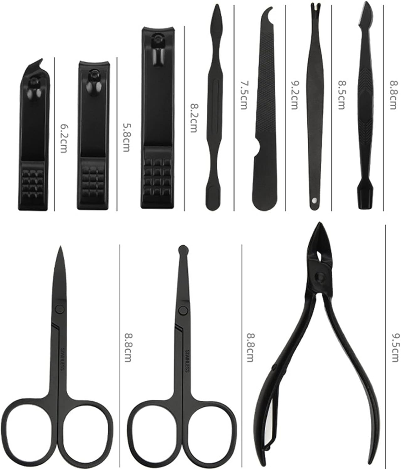 Professional Manicure Set, Nail Clippers Pedicure Kit, 23-Piece Stainless Steel Grooming Kit for Men, Boyfriend, Fathers, with Travel Case, Black