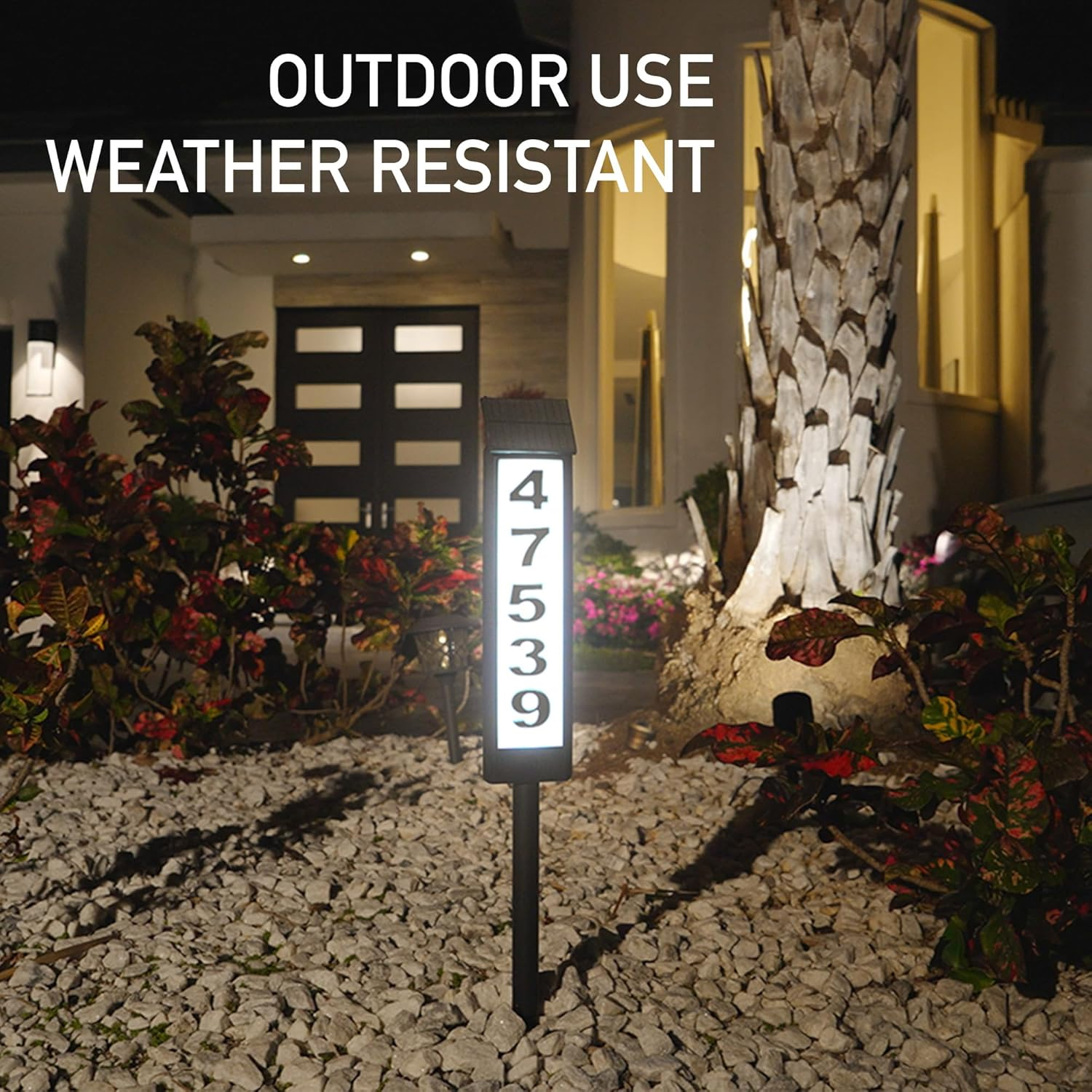 Sensor Brite Solar Powered Address Light, 360-Degree LED House Number Sign, Automatic & Adjustable Solar Address Sign, Includes 40 Numbers 4 X (0 to 9) & 26 Letters (A to Z)