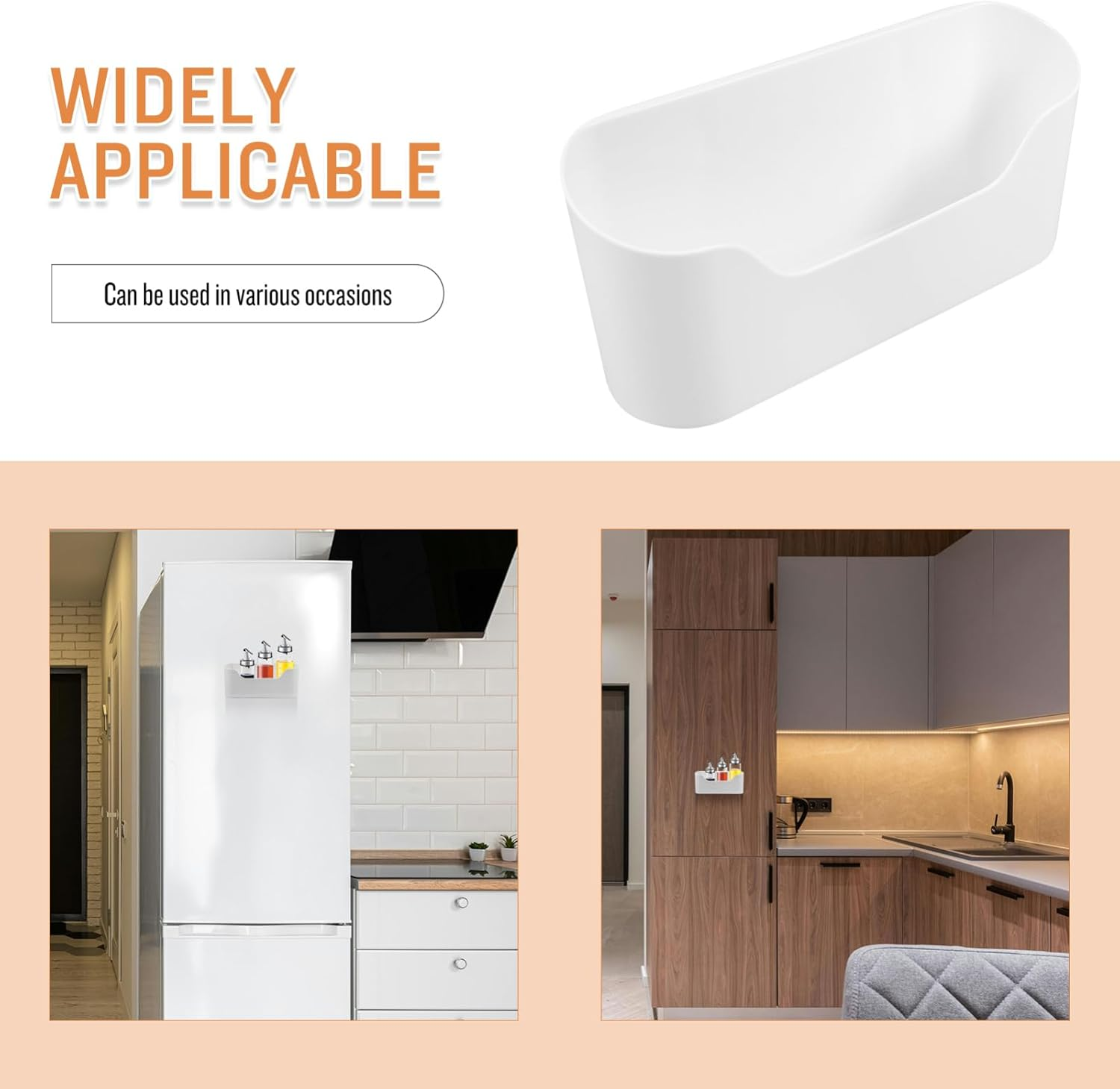 Alipis 2 Pcs Kitchen Cabinet Door Organizer Adhesive Mount inside Cabinet Door Storage under Sink Door Storage Shelf for Kitchen Bathroom Office Garage Craft Room image number 3