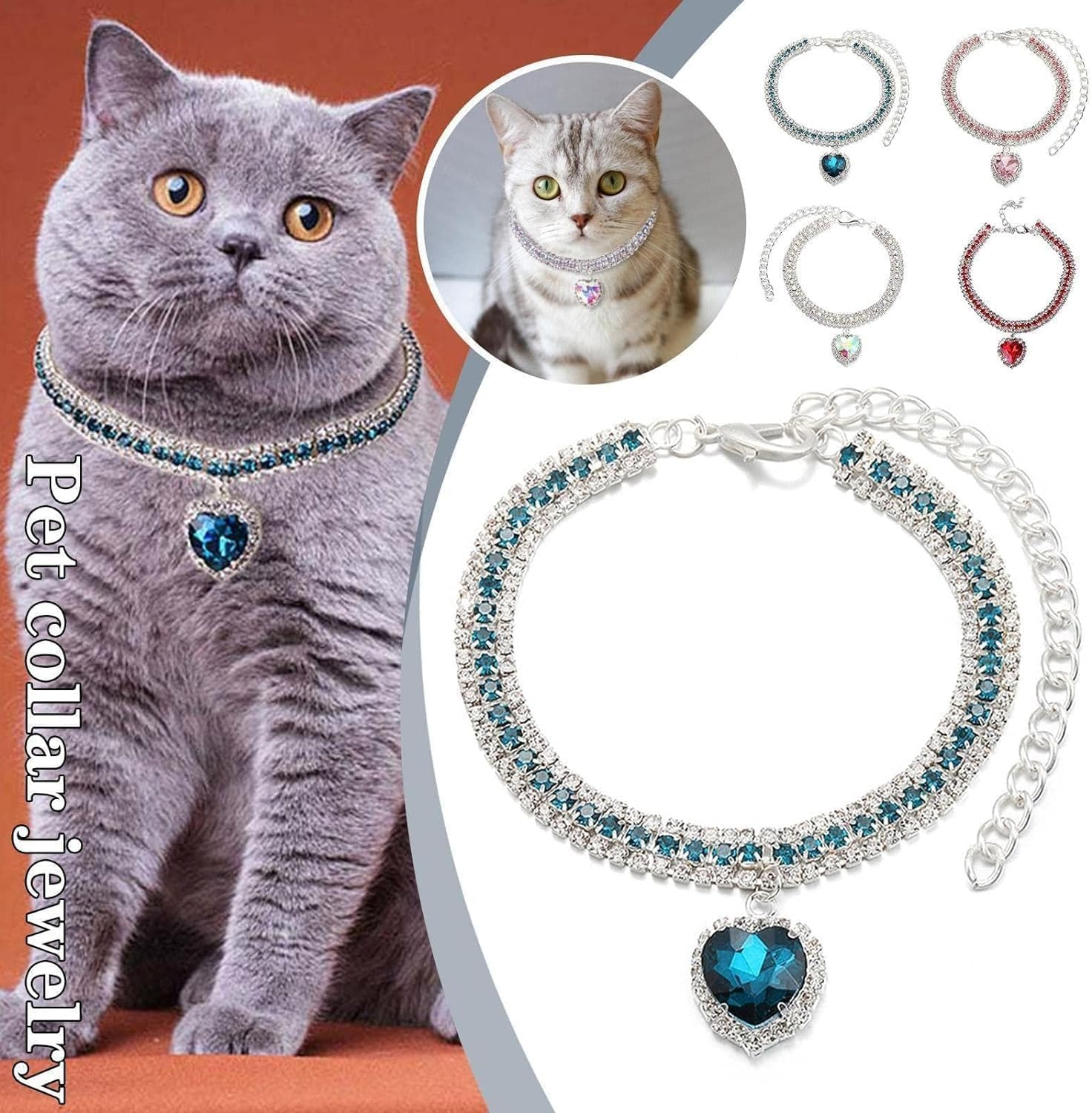 Bling Pet Dog Collar Fashion Bone Pendant Collars for Small Jewelry Dogs Pets Access Necklace N6B0 Medium image number 5