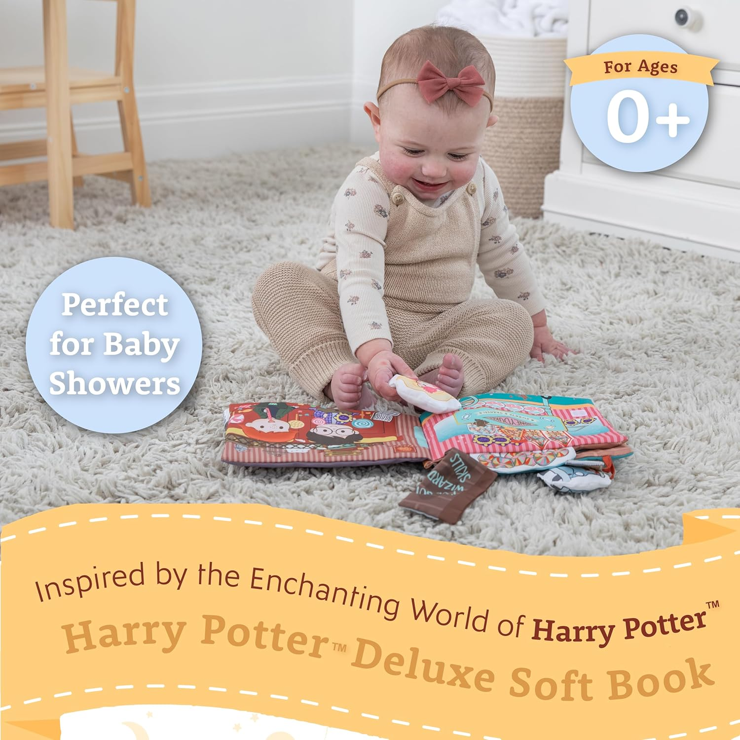 KIDS PREFERRED Harry Potter Activity Deluxe Soft Book with Crinkle, Squeak, Peek-A-Boo Flap, and Tactile Features &ndash; 8 Inches image number 5