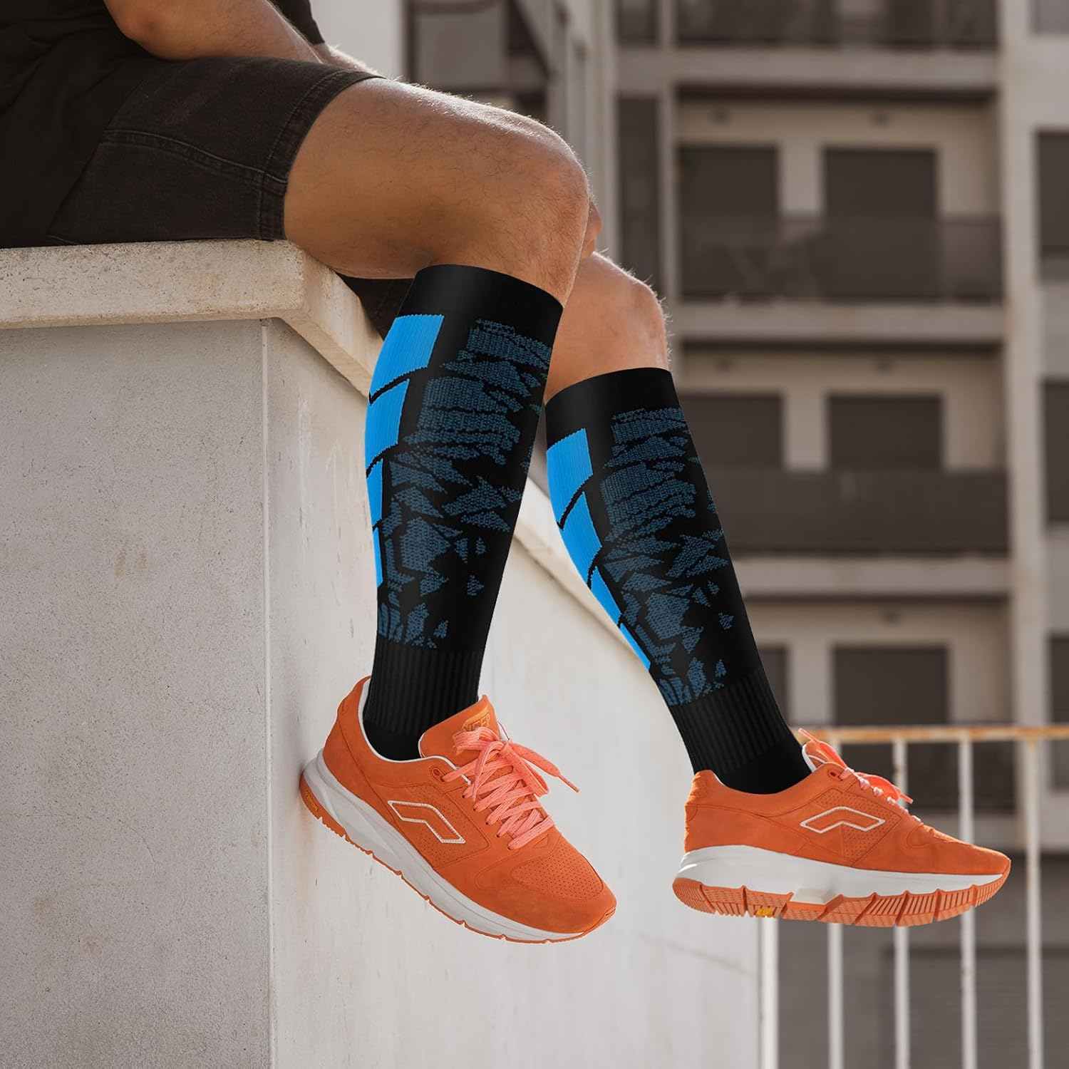 6-Pack Compression Socks for Women & Men,Elastic Support Stockings, Graduatedsupport, Medical Compression Socks, Non-Slip Breathable Flight Socks, Ideal for Running, Sports, Travel