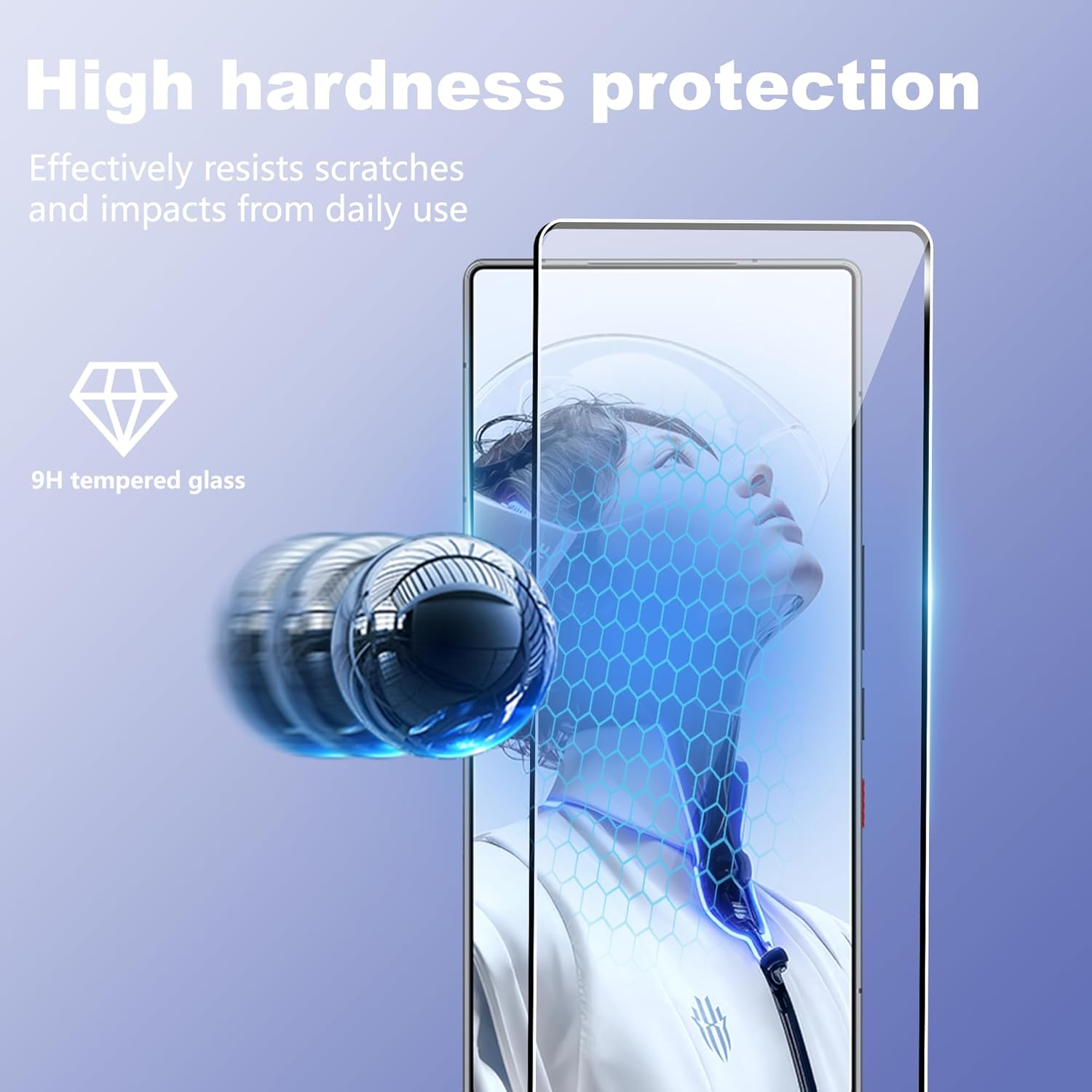 CAUHENYEE Screen Protector for Redmagic 11 Pro / 11S Pro+ Tempered Glass, [2+1] Screen Protector + Back Protection, Scratch-Resistant image number 5