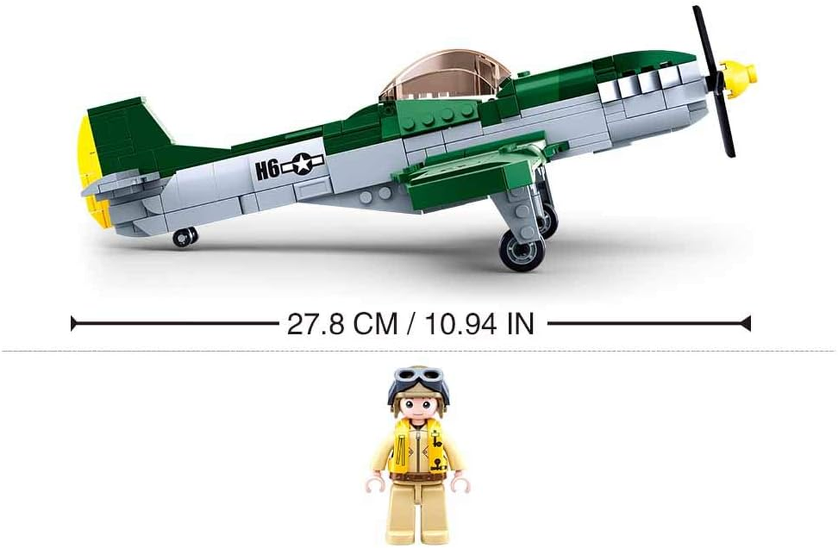 Sluban WW2 P51 Fighter Building Blocks (323 Piece Set) image number 5