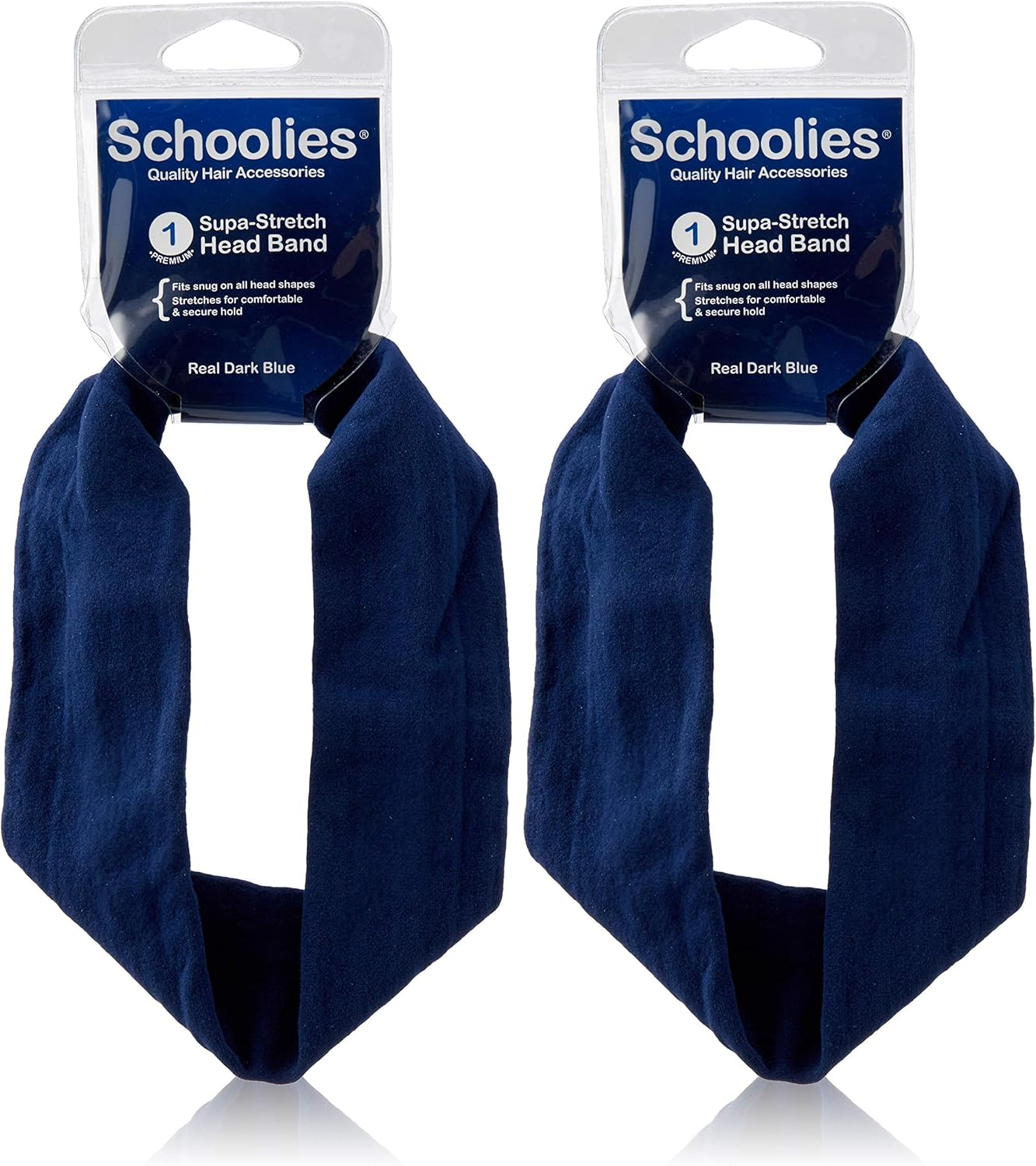 Schoolies Hair Accessories Headband, Real Dark Blue (Pack of 2) image number 1