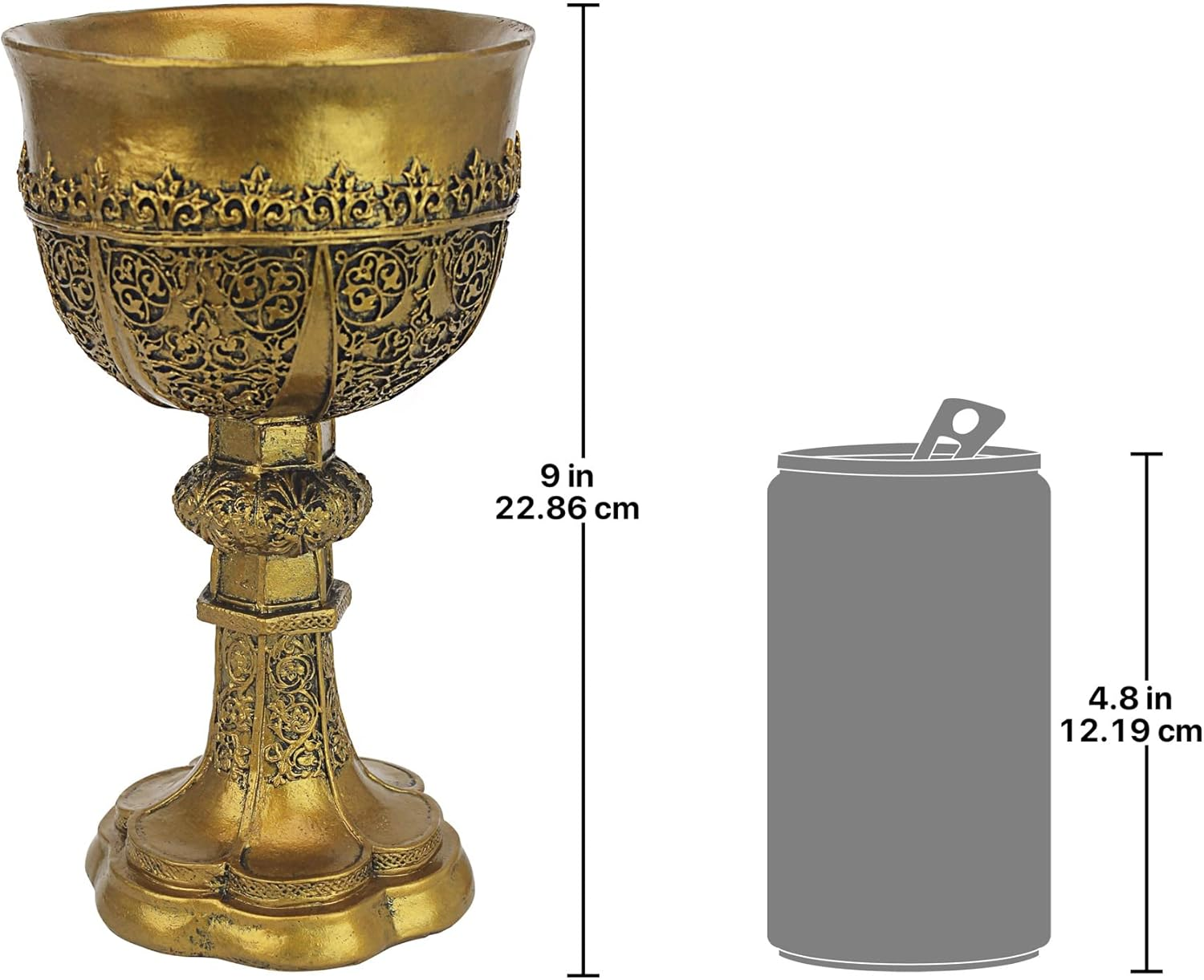 King Arthur S Golden Chalice Gothic Sculpture