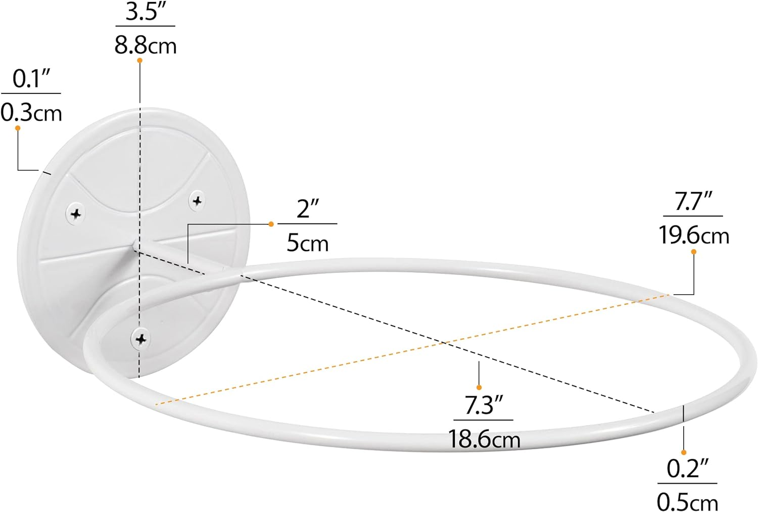 Wallniture Sporta Wall Mounted Sports Ball Holder Rack Display Storage Steel (White) - White image number 4