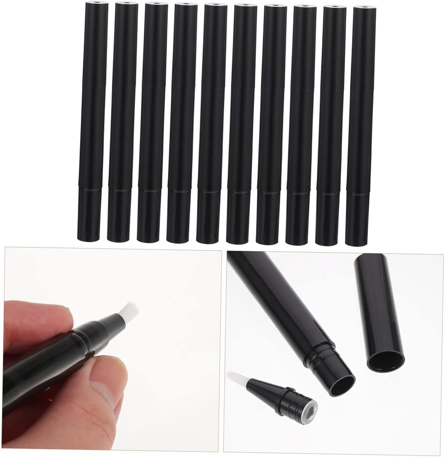 Vaguelly 10Pcs Cuticle Oil Pen Refillable Essential Oil Applicators Ergonomic Nail Gloss Tubes for Easy Application and Revitalization for Nail Art and DIY Cosmetics image number 1