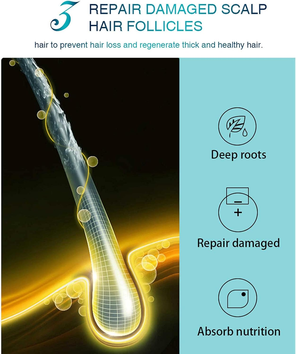 LAPOOH 20Ml White to Natural Hair for Beard & Hair Anti-Hair Loss Repair Damaged Hair image number 1