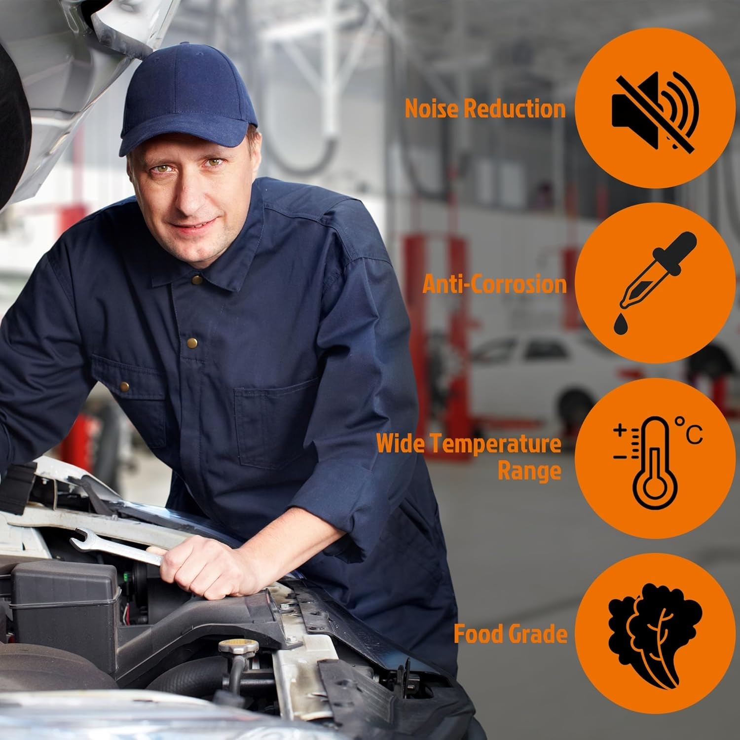 Multi Purpose White Lithium Grease 3.52 Oz for Automotive Brake Calipers Door Hinges Bike Bearings Tracks High Temp Heavy Duty NLGI 2 Lubricant Protects against Rust and Corrosion (100G) image number 1