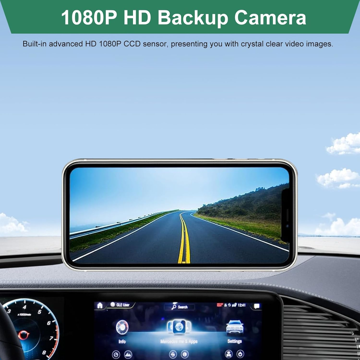 Wifi Car Backup Camera, HD 1080P Reverse/Rear View Camera, 175 Degree Wide Angle, Night Vision Back up Camera for Iphone for Ipad for Android Phones for Car Pickup SUV Sedan image number 6