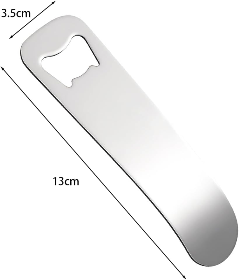 Stainless Steel Beer Openers, Beverage Bottle Openers, Flat and Simple Bottle Lifters. 2 Pack image number 3