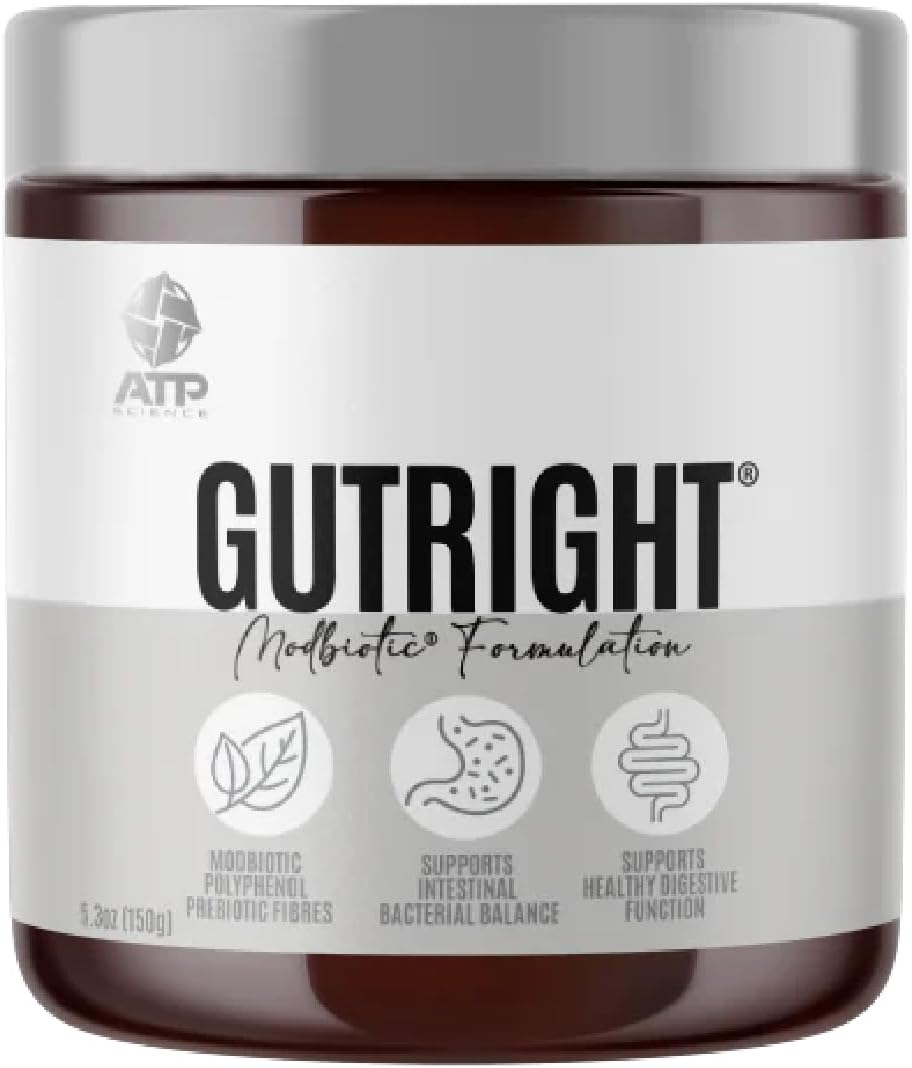 ATP Science Gutright&reg; Gut Health Supplement, Modbiotic & Polyphenol Compounds for Better Gut Health, Digestion & Digestive Support, Weight Management and More, Plant-Based, Non-Gmo, Fibre, 150G image number 2