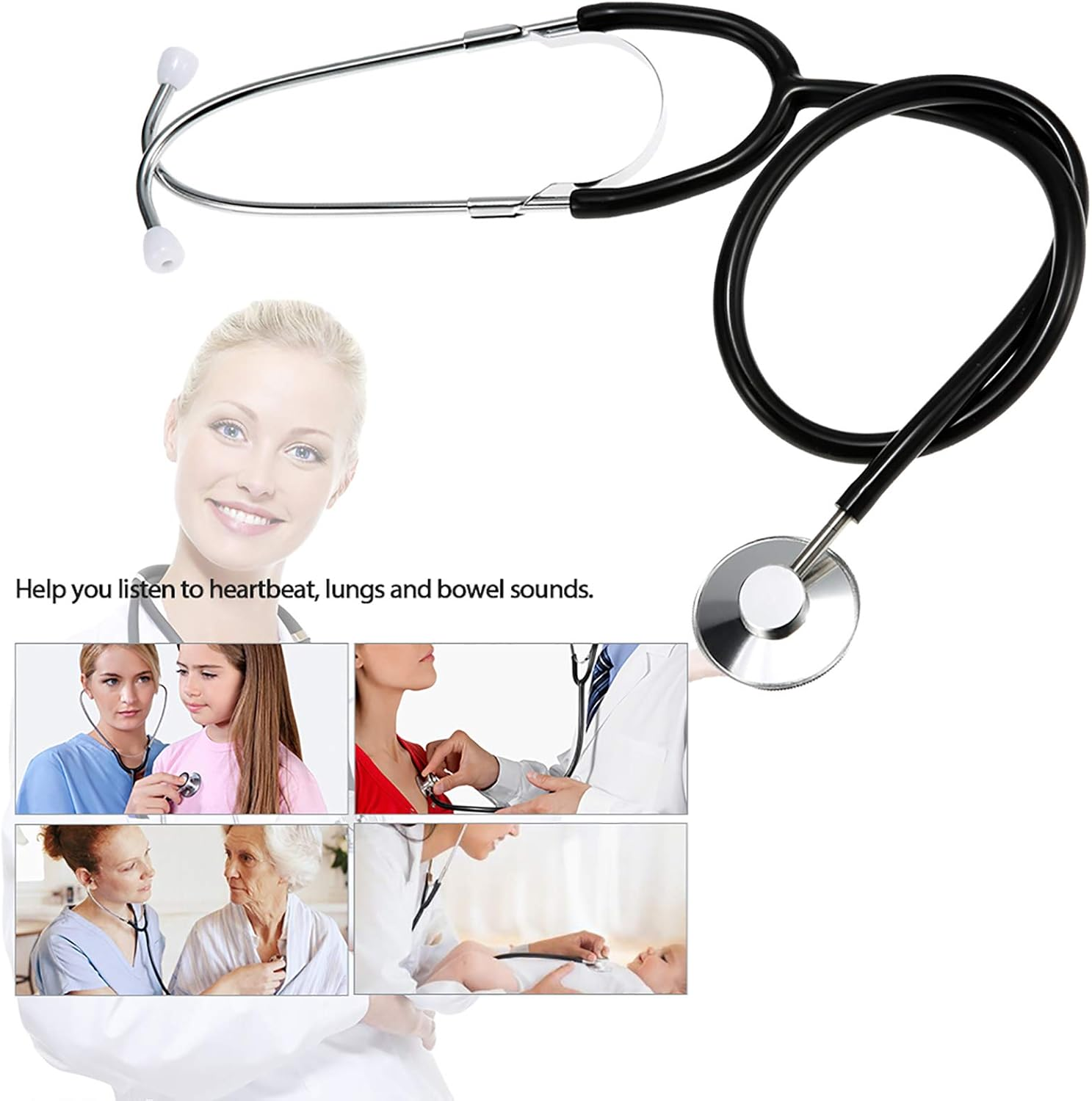 Aneroid Sphygmomanometer Cuff Kit Upper Arm Blood Pressure Stethoscope with Zipper Bag for Adult BBZY image number 2