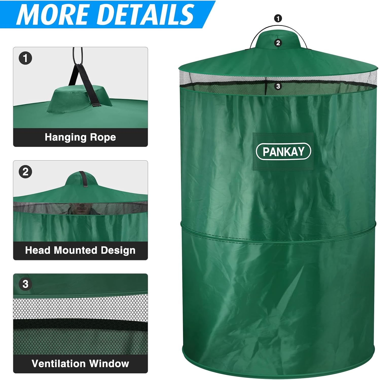 PANKAY Pop up Privacy Tent, Portable Outdoor Camping Bathroom Toilet Tent, Collapsible Shelter for Camping & Emergency &ndash; Lightweight & Sturdy, Easy Set Up, Foldable - with Carry Bag image number 1