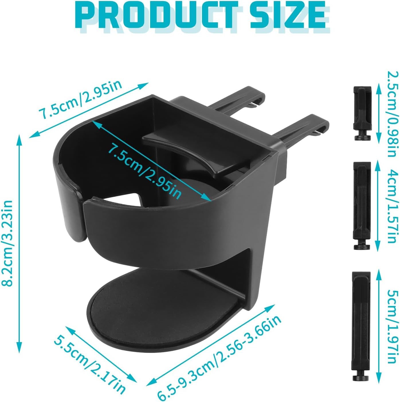 2 Pcs Car Cup Holder, Air Vent Cup Holder for Car, Universal Car Drink Cup Holder, Car Cup Holder with Car Ventile Clips, for Water Coffee Juice Bottle image number 4