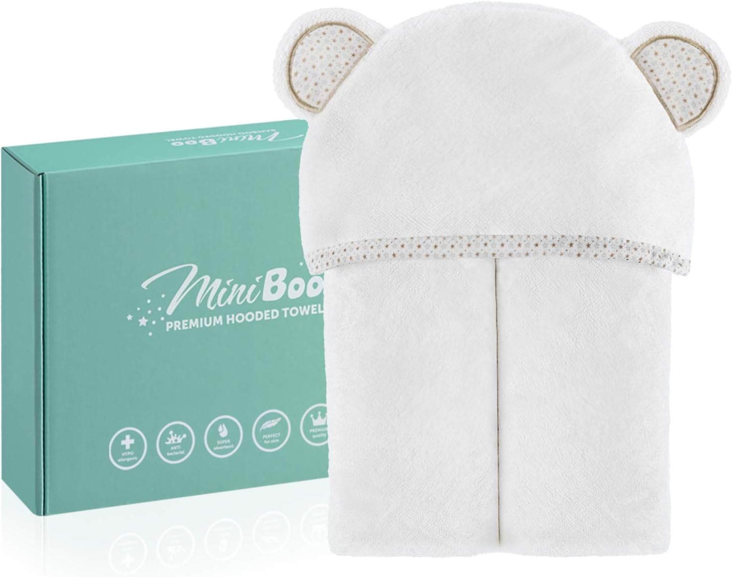Hooded Baby Towels for Newborn - Super Soft Baby Bath Towels with Hood, Highly Absorbent Bamboo Hooded Towel for Infant, Toddler and Kids, Baby Essentials