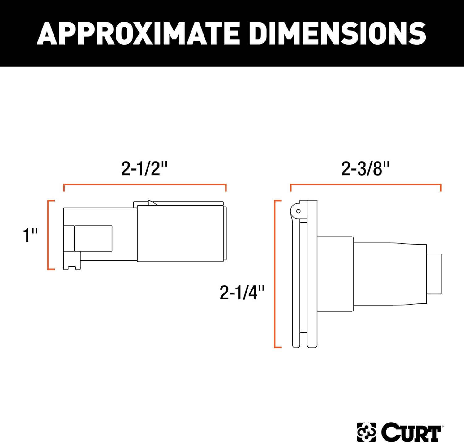 CURT 58671 4-Way round Connector Plug & Socket