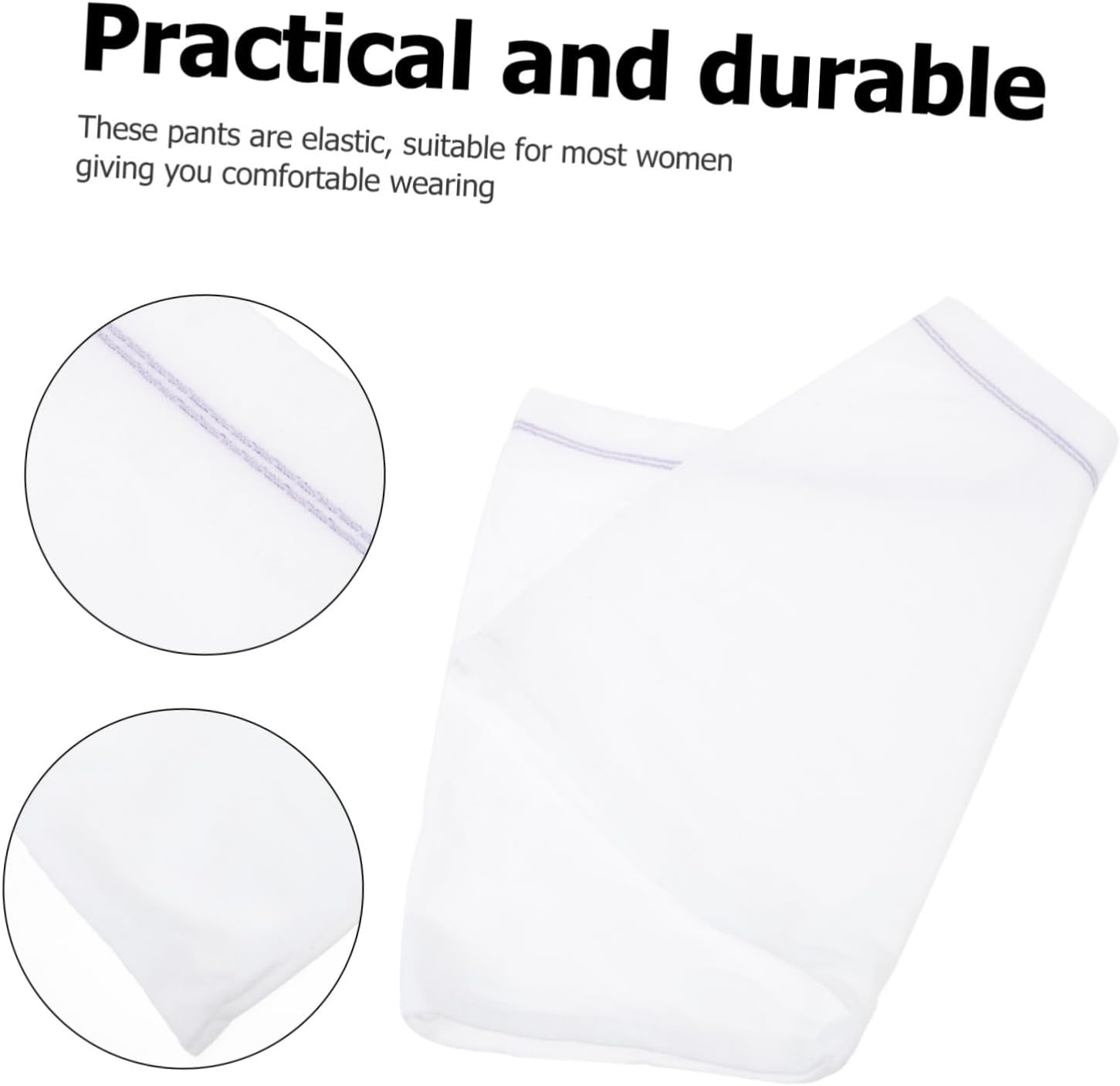 KICHOUSE Disposable Women Underpants Breathable Postpartum Panties Soft Disposable Underwear for Maternity Care XXL Purple Stripes 2Pcs image number 2