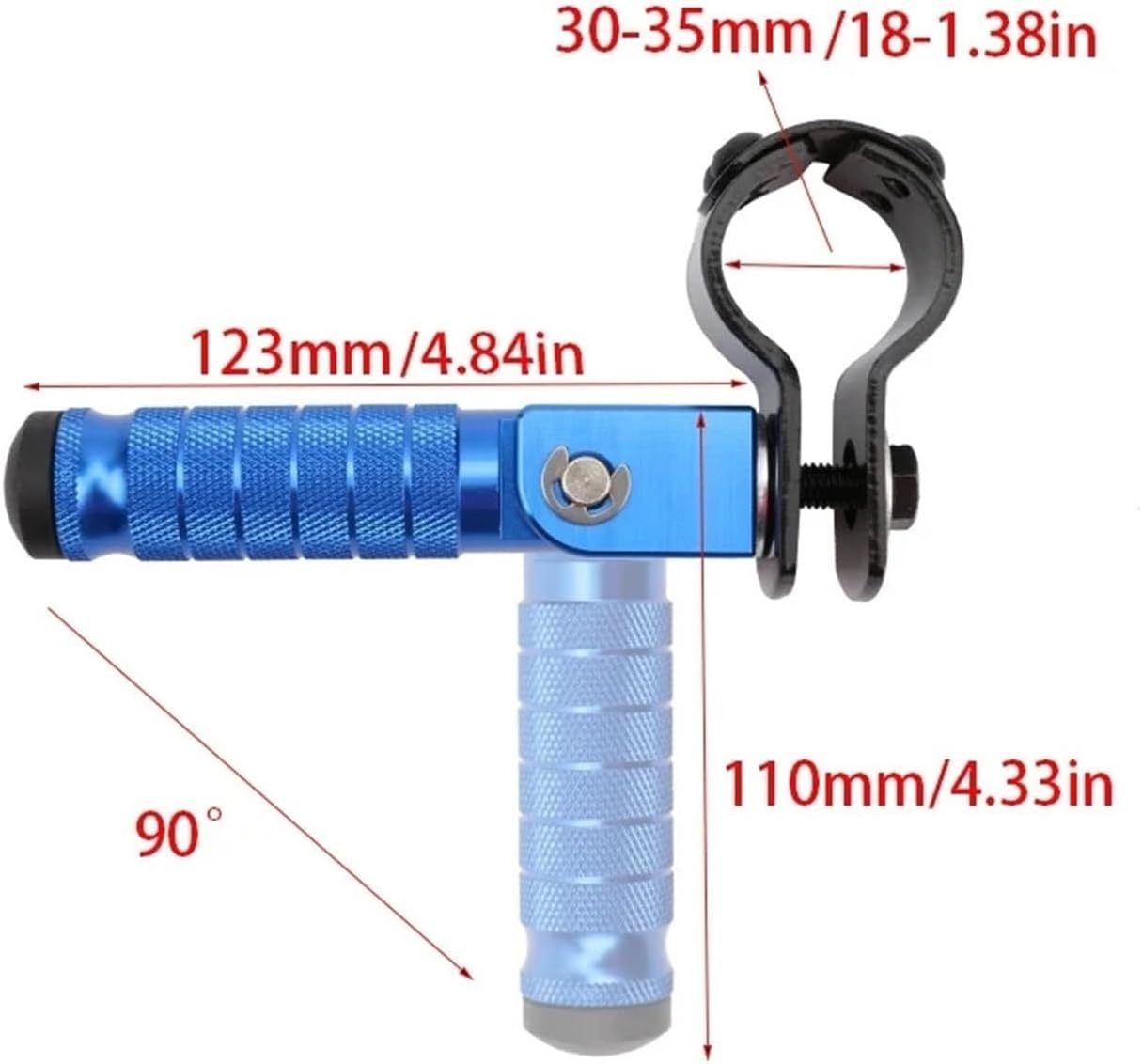 ALCON CNC 90-Degree Folding Pedals Aluminum Alloy 8Mm Pedal Motorcycles Parts Motorcycle Rearset Footrests Foot Rest Foot Pegs(Red) image number 5