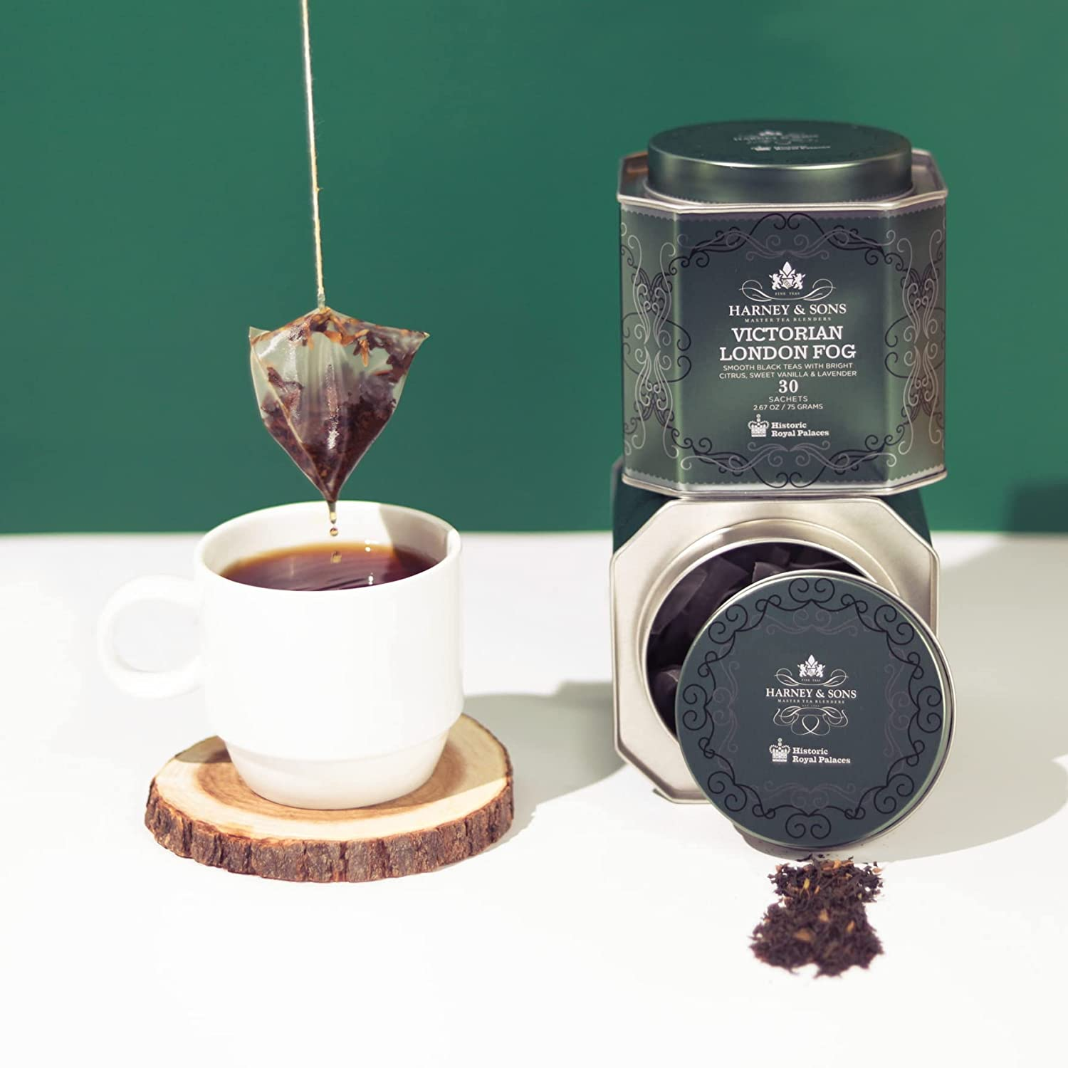 Harney & Sons Victorian London Fog Herbal Tea Historic Royal Palaces Tin of 30 Sachets image number 1