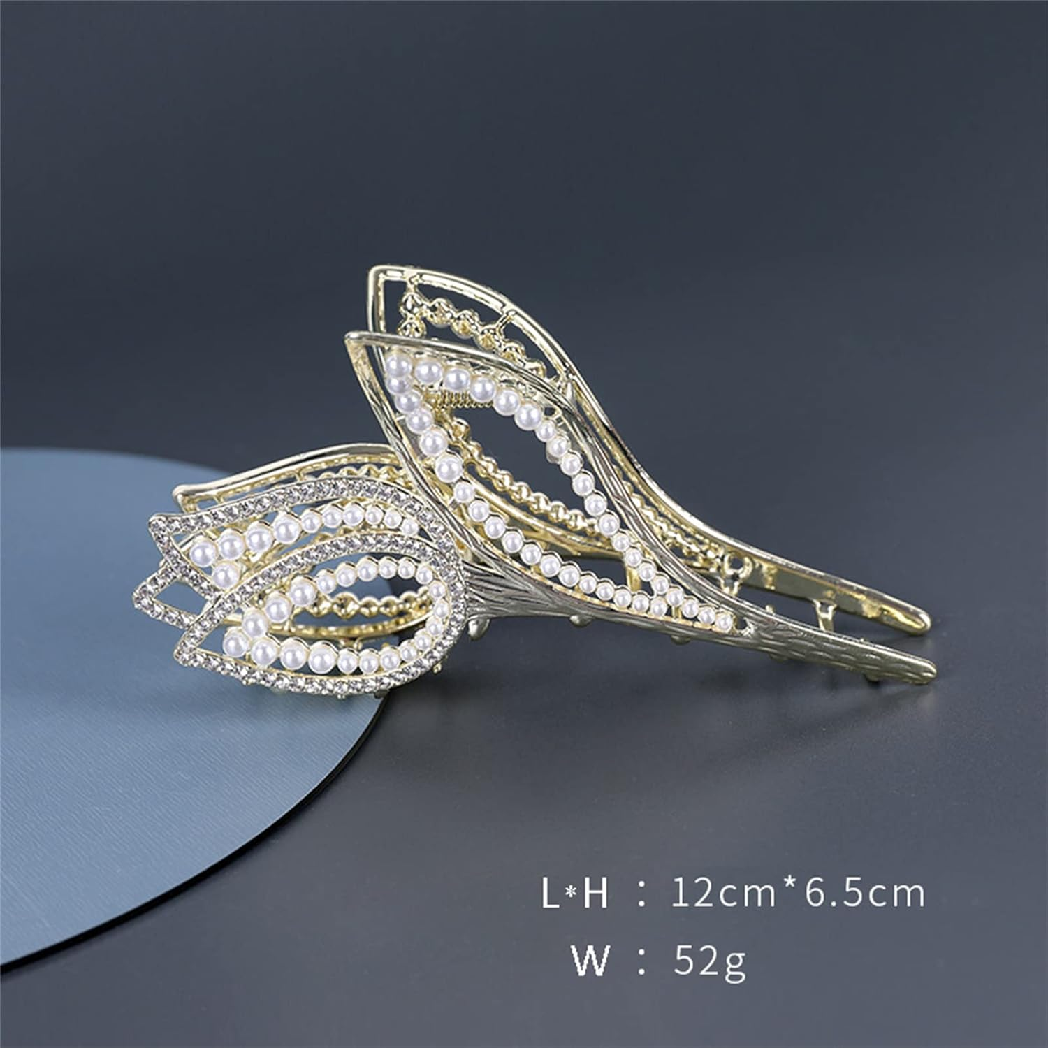 2022 Woman Hair Clips, Girls Women Hair Accessories, Tulip Pearl Hairpins, Strong Hold Claw Clips,Pearl Tulip image number 5