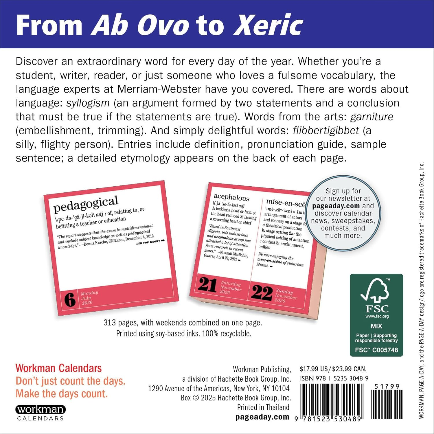 365 New Words-A-Year Page-A-Day Calendar 2026: from the Editors of Merriam-Webster image number 5