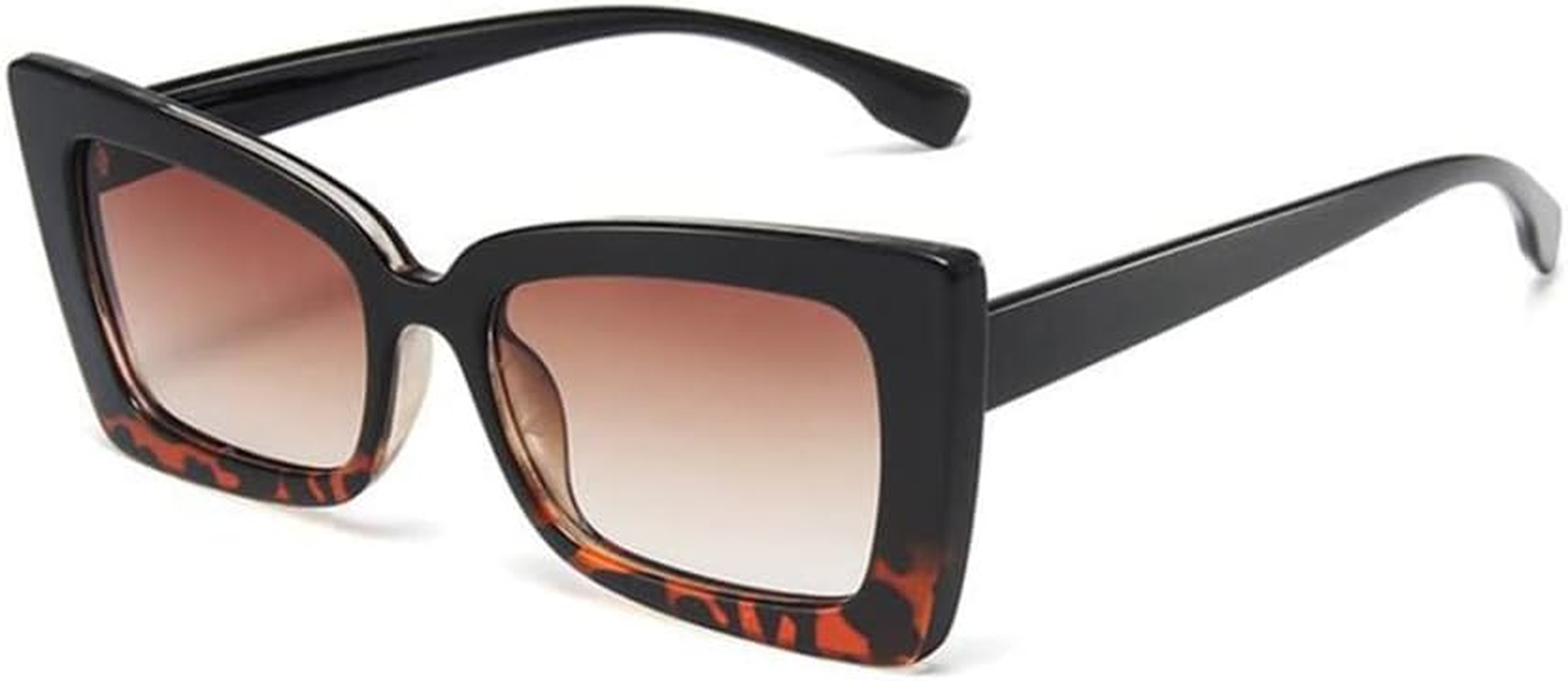 Retro Square Sunglasses Women Vintage Lens Big Gradient Rectangle Sun Glasses Female