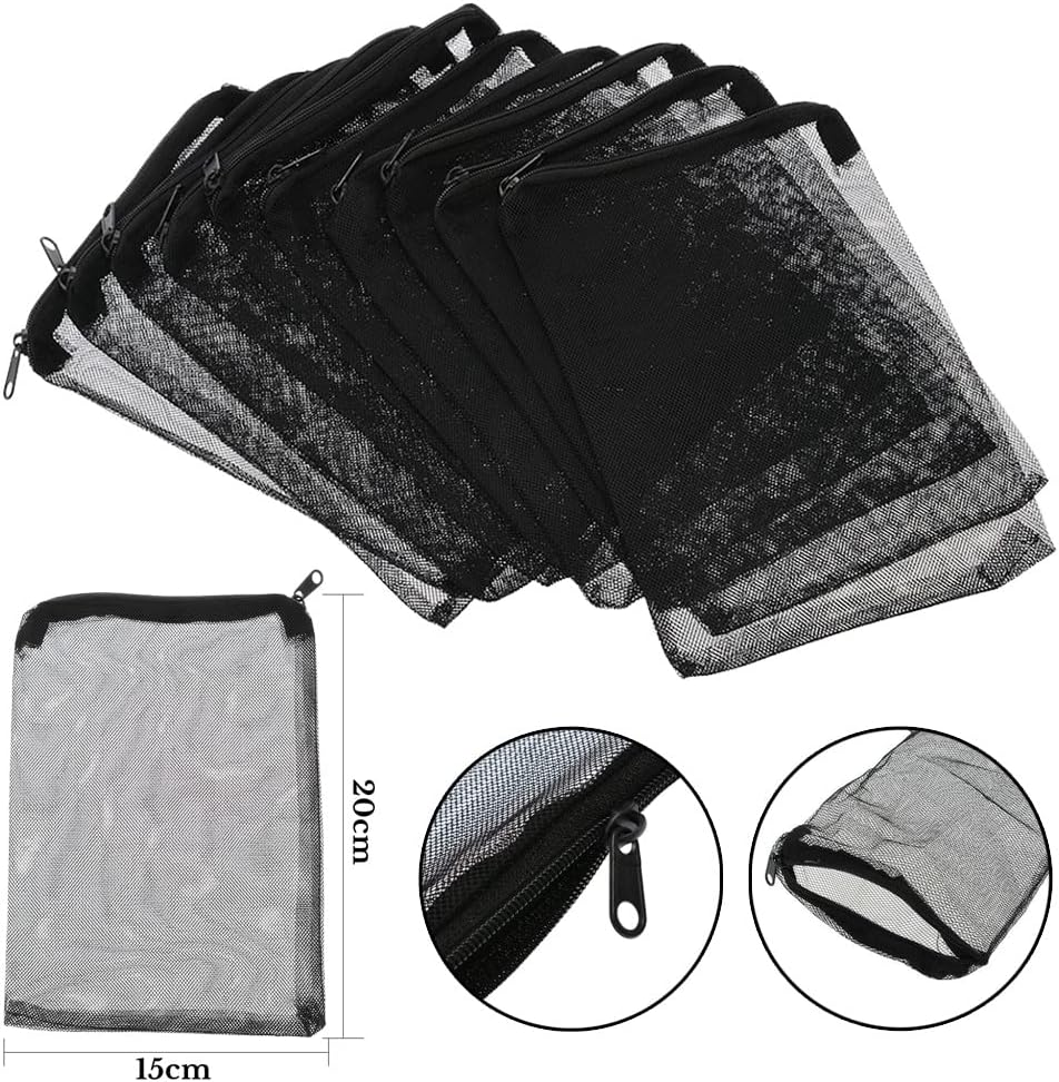 10PCS Aquarium Filter Bag Fish Tank Bio Ball Media Mesh Storage Net Bag with Zip image number 3