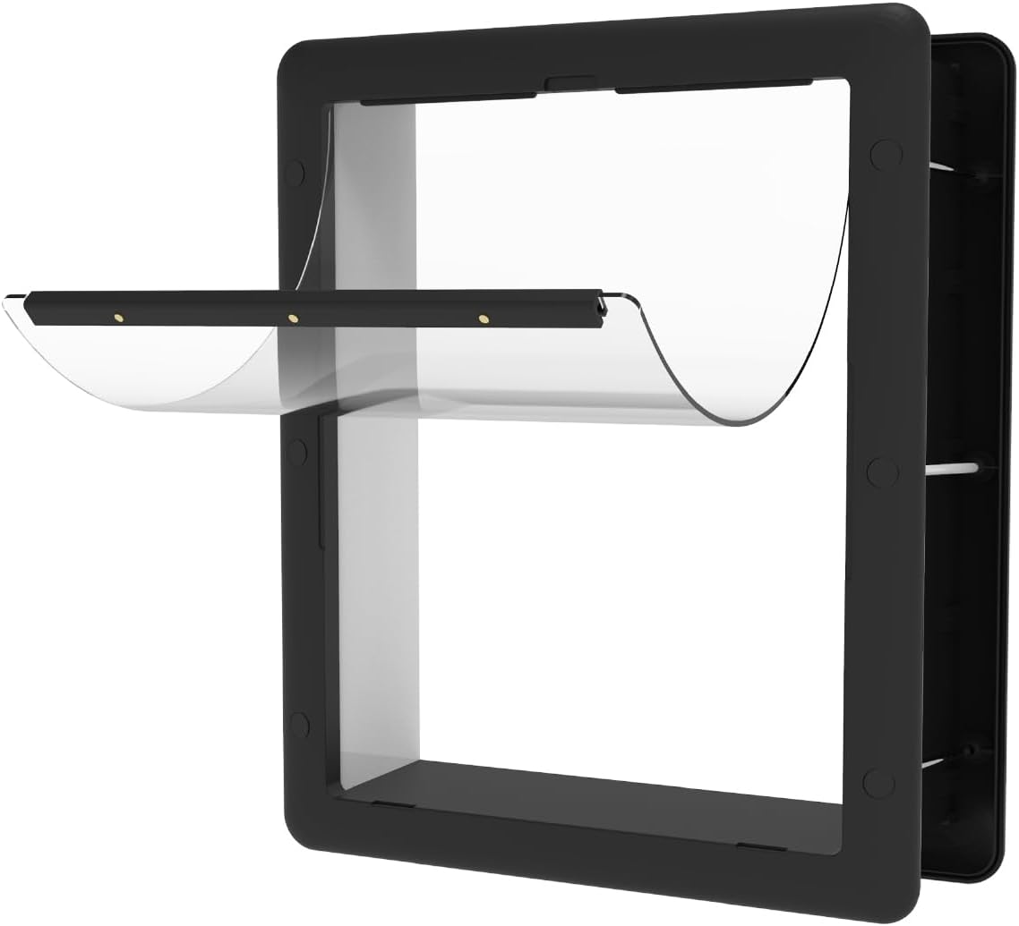 Hakuna Pets Essential Pet Door for Screens, Doors and Walls up to 2.17" Thick, for Dogs and Cats up to 42 Lbs, Medium, Black image number 5