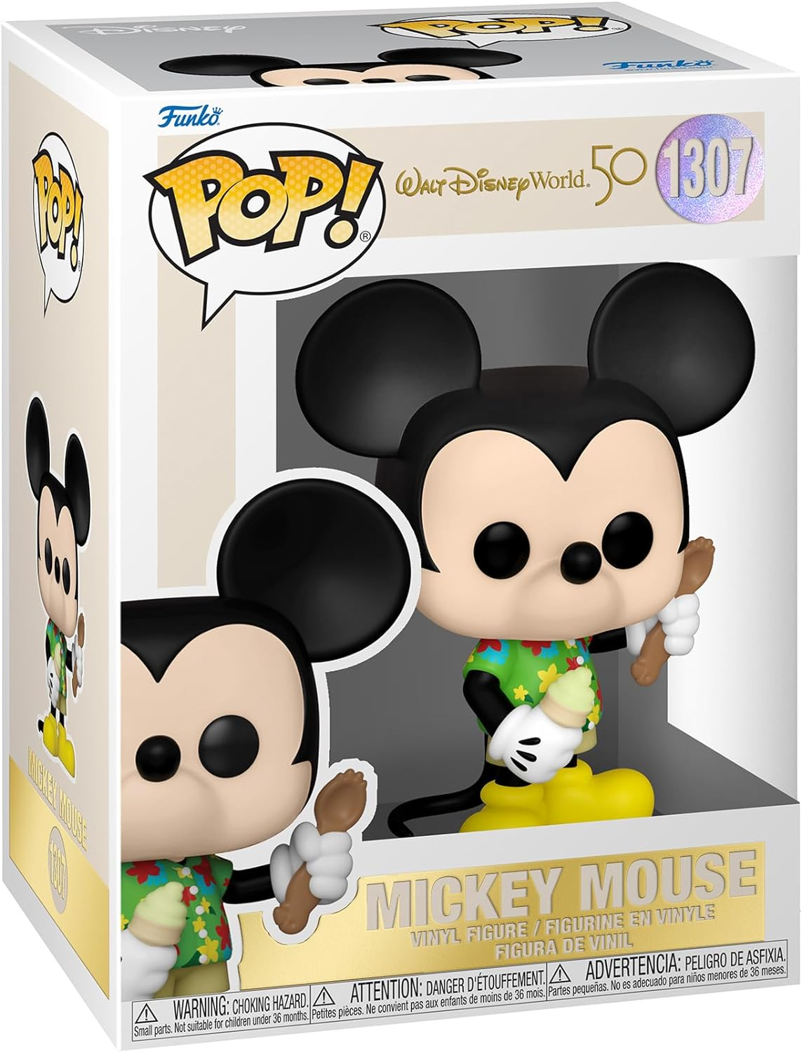 Funko Pop! Disney World 50Th Anniversary - Aloha Mickey Vinyl Figure, 3.7-Inch Size image number 3
