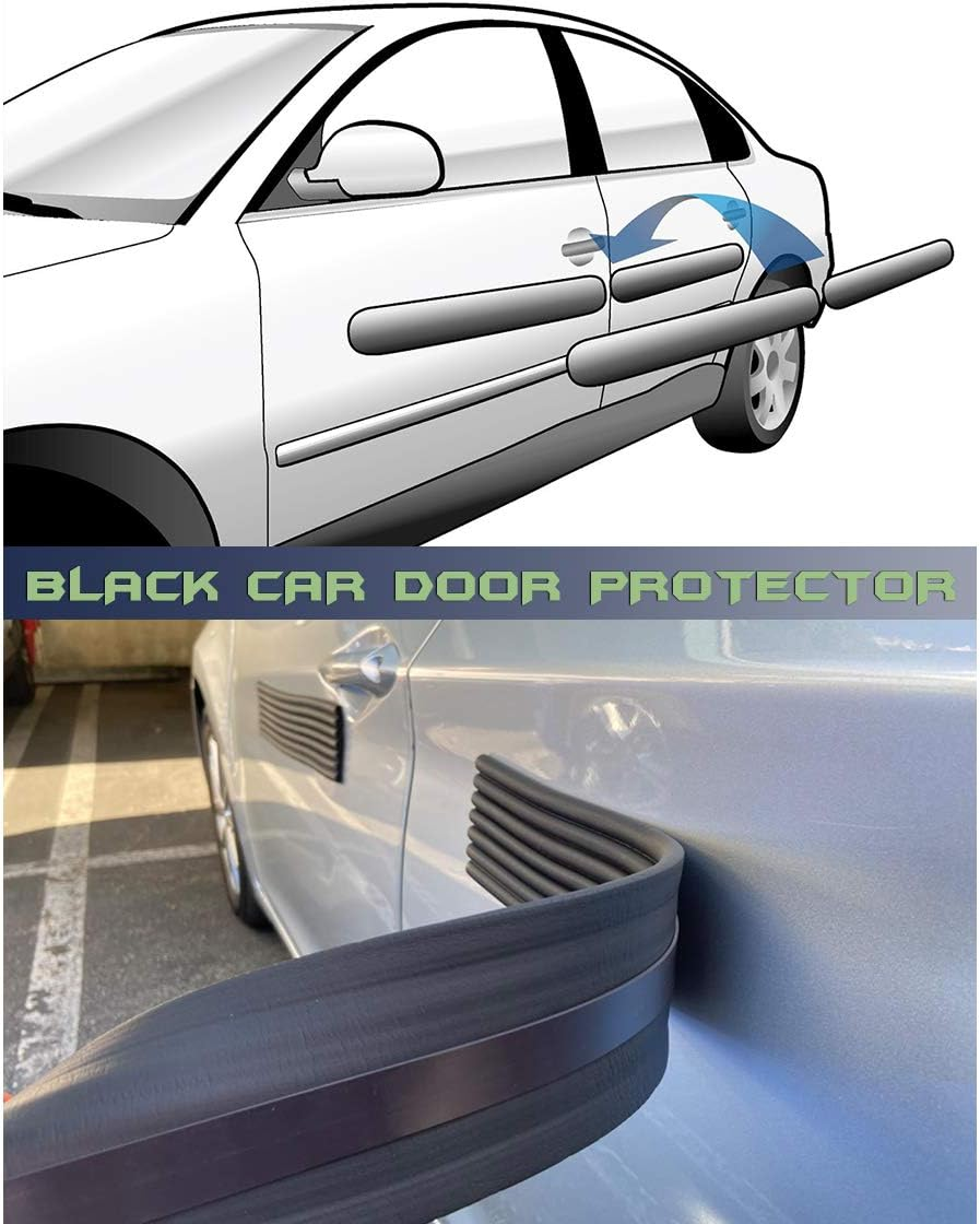 Car Door Dent Protector Removable Soft Cushion Magnetic Car Door Guard Strip for Garage Parking 2 Meter - Black AT007 image number 6