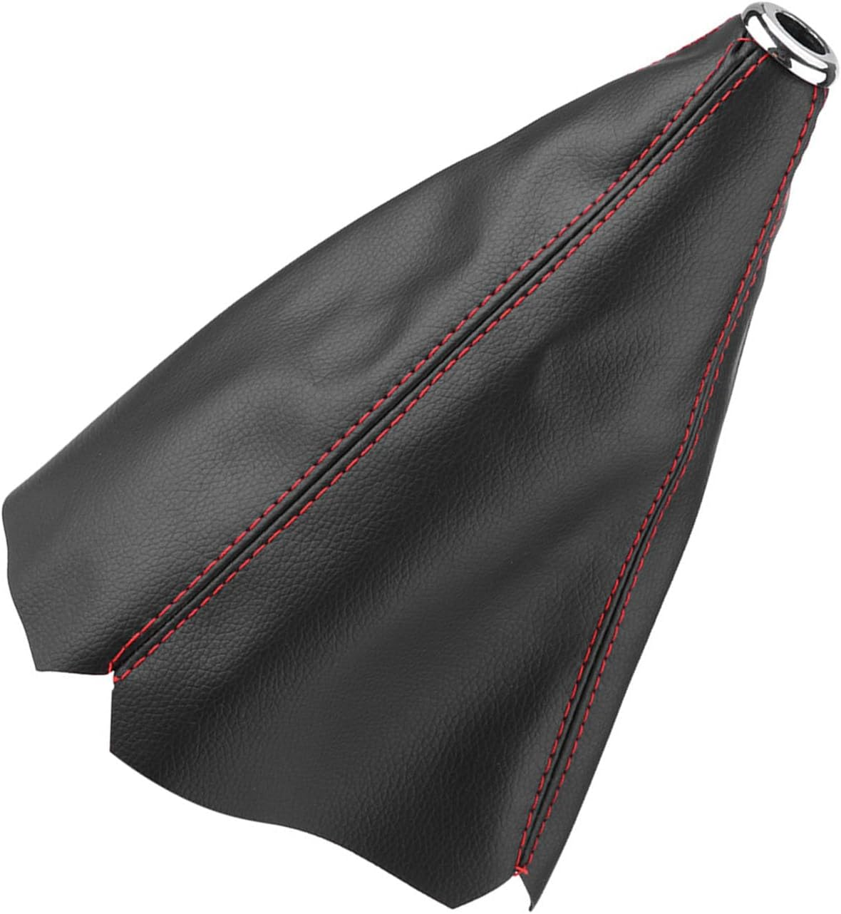 PU Leather Gear Shift Knob Cover, Red Stitch Boot Cover Large Size Fitment Easy to Install for Most Manual Transmission Cars image number 2