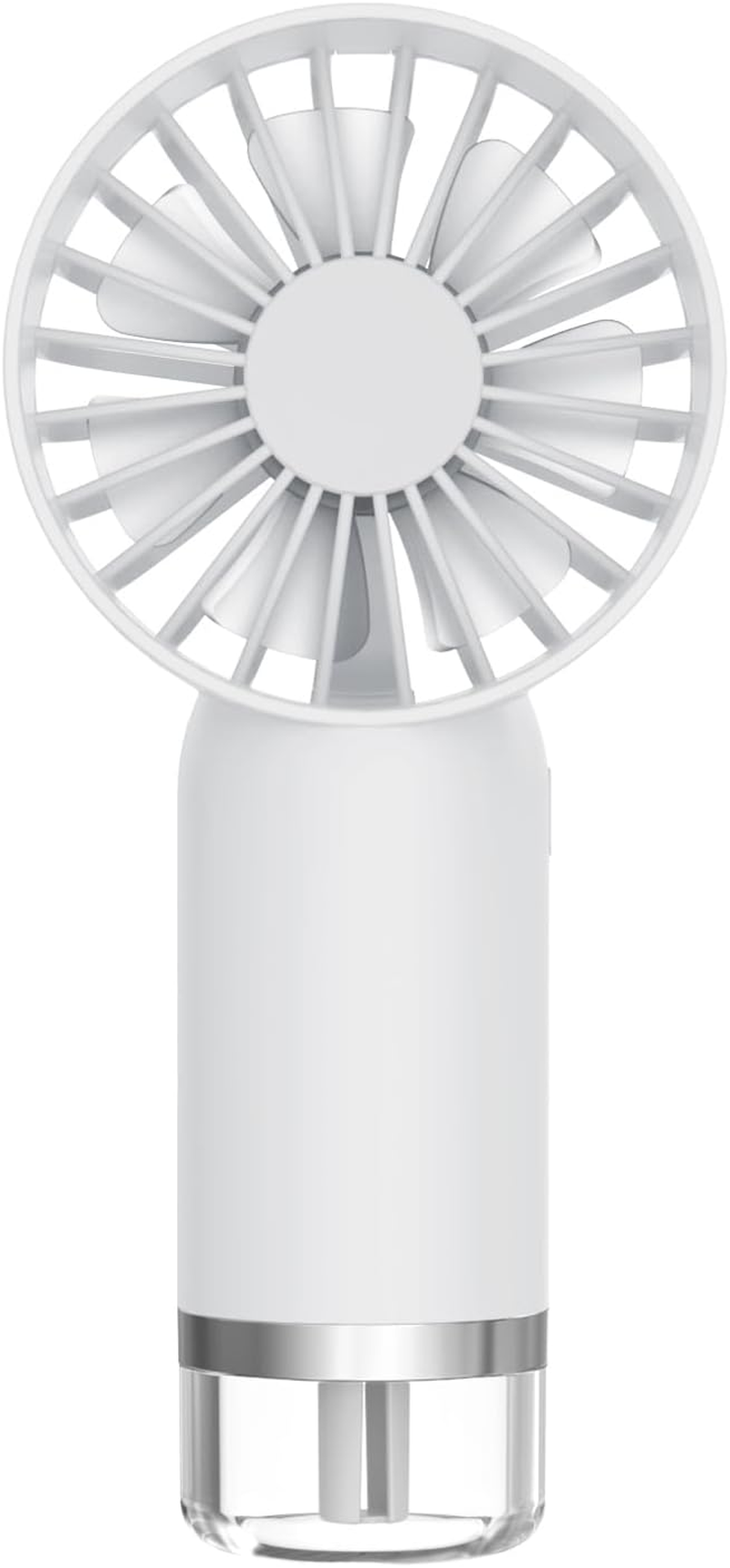 Misting Fan Portable, Handheld Personal Mister Fan, Small Fan Rechargeable, Mini Spray Water Mist Fan, Kids Women Portable Fan for Travel, Outdoors, Hiking, Camping Home Office (White)