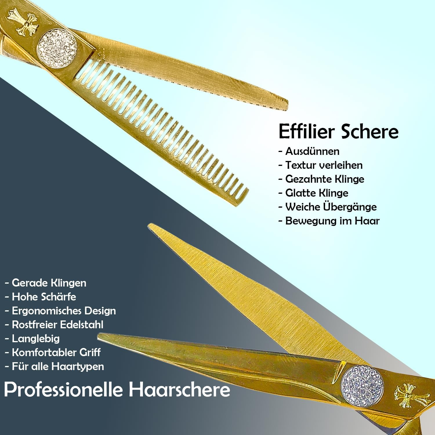 WR Castle Hairdressing Set, Professional Hair Cutting Scissors, Hair Clips, Hair Brush, Comb, Razor, Hairdressing Cape, Leather Case image number 4