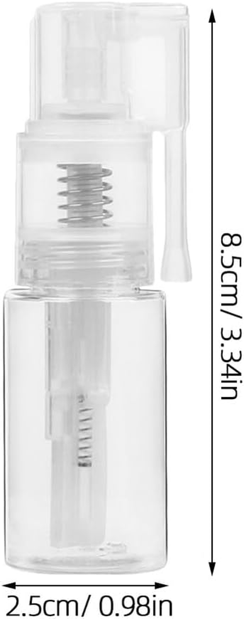 STOBAZA 2Pcs Clear Refillable Spray Bottles with Nasal Nozzle Medical Powder Dispenser Lightweight Pet for Travel and Daily Use image number 1