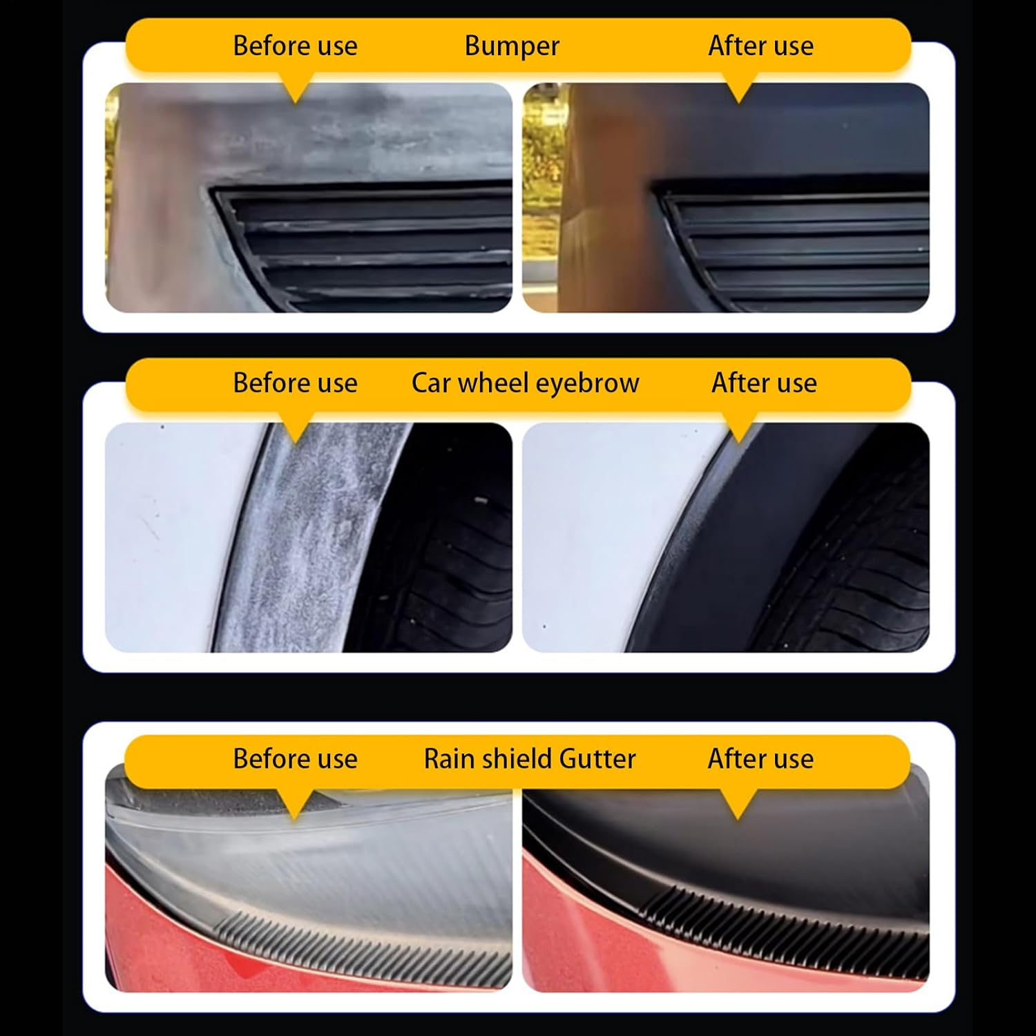 Trim Restorer Automotive | 30Ml Car Refurbishing Agent | Uv-Protected High-Gloss Stain Cleaner for Maintenance Dashboard Protection Leather Seat Conditioning image number 2